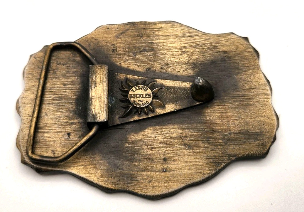 Lewis Spirit Of Freedom 1776-1976 United States 2 Coin Token Brass Belt Buckle