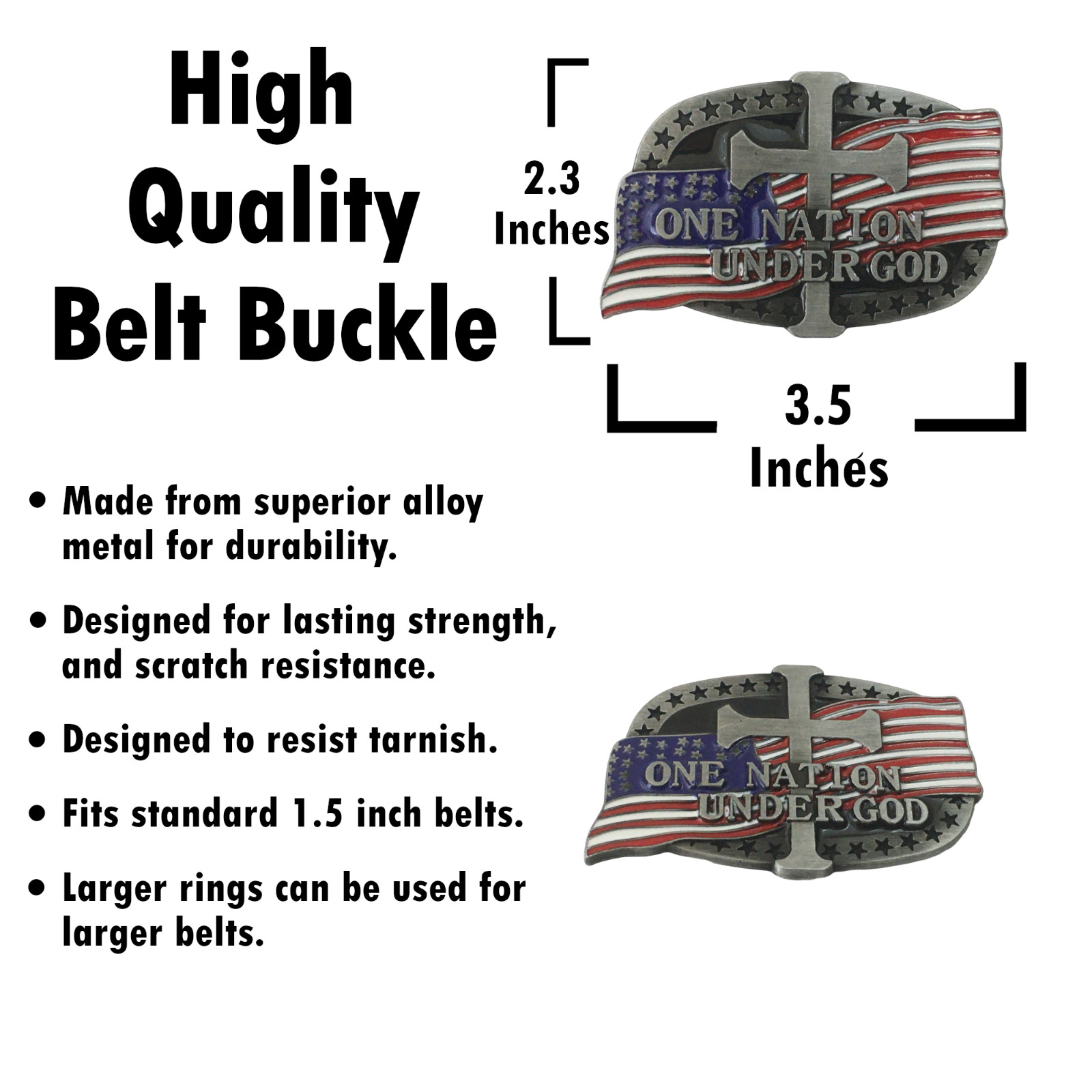 American Flag Belt Buckle Christmas Gift Set USA Patriotic Belt Buckles for Men