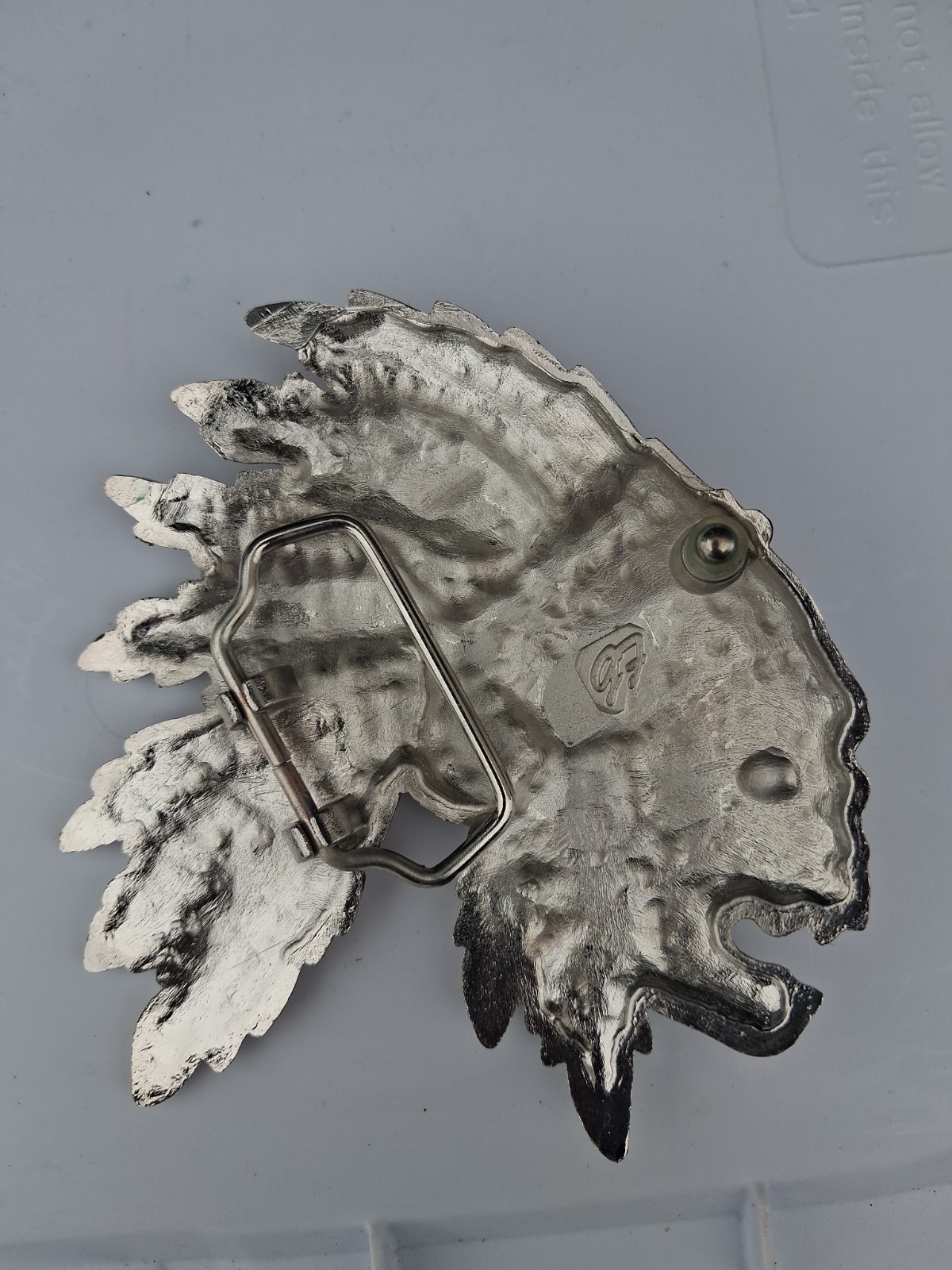 Vintage Indian Chief Head Skull Biker&rsquo;s Belt Buckle NEW