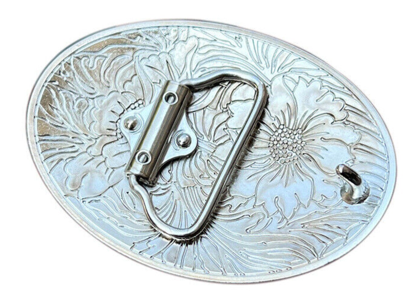 Western Carved Flower Belt Buckle Metal Cowboy US Men & Women Outdoor Rodeo Wear