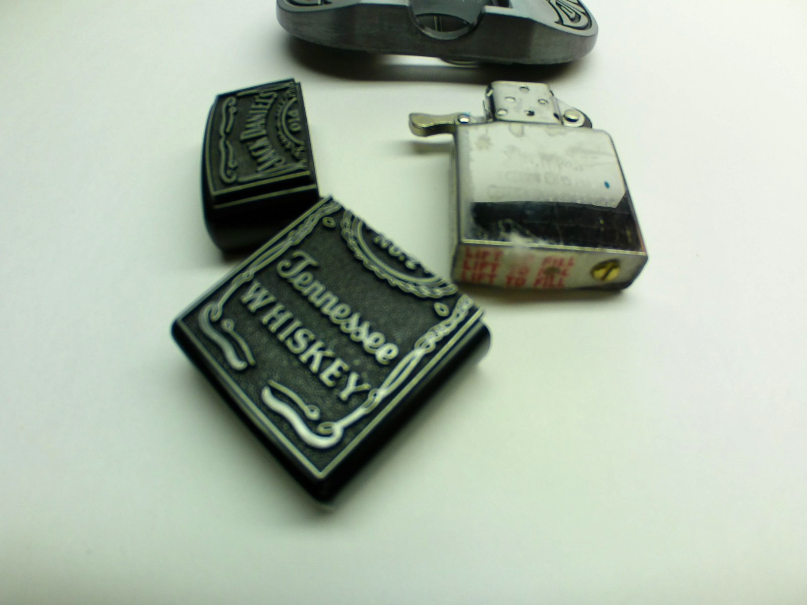 Belt Buckle Lighter Silver Whiskey Jack Daniel&rsquo;s Old No. 7 Belt width 1.5&Prime; NEW