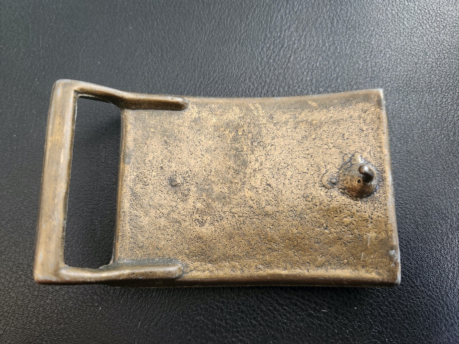 Vintage White Freightliner Brown Brass Belt Buckle Trucker Transport Trucking