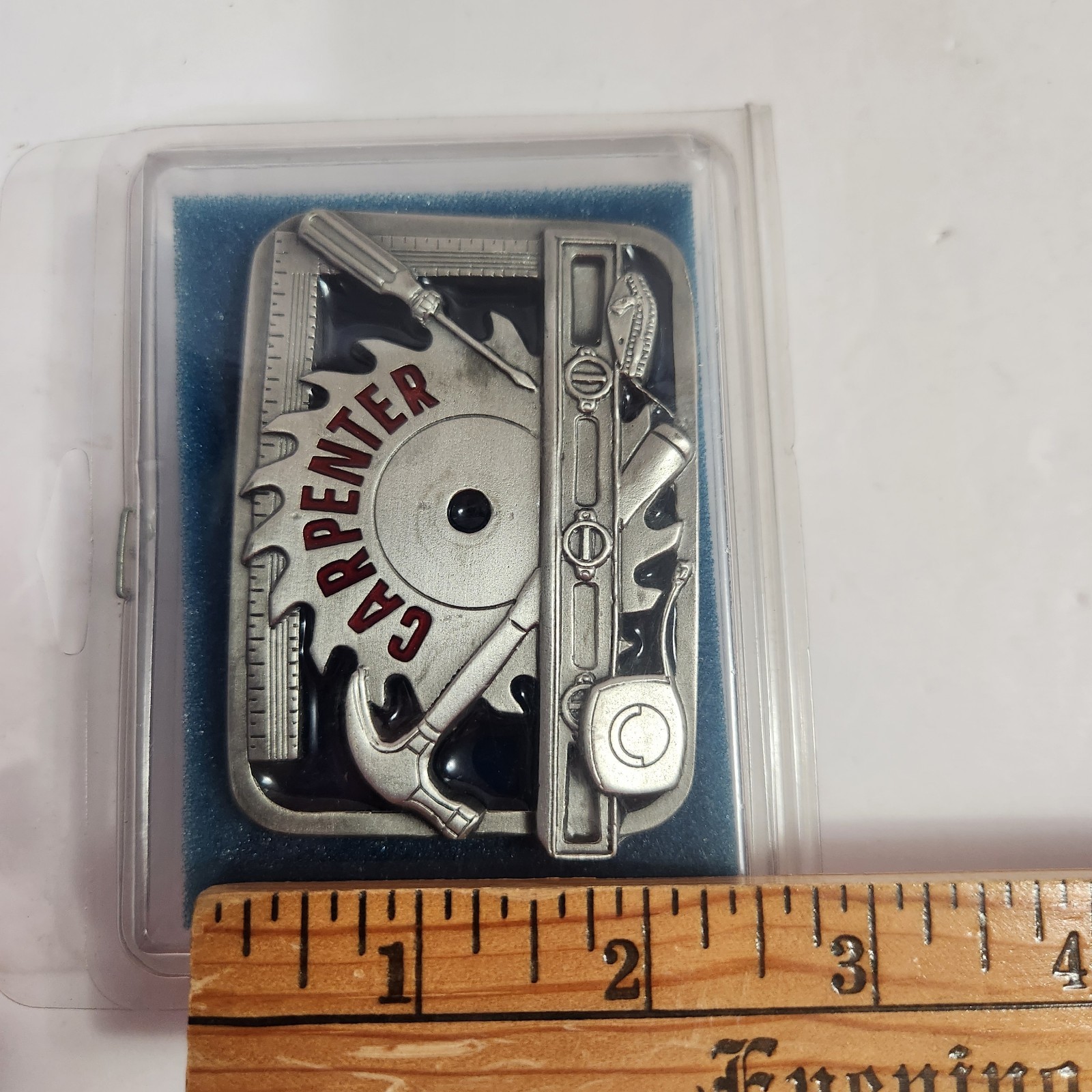 C & J INC Carpenter Belt Buckle Novelty Tool Design Made in USA NEW