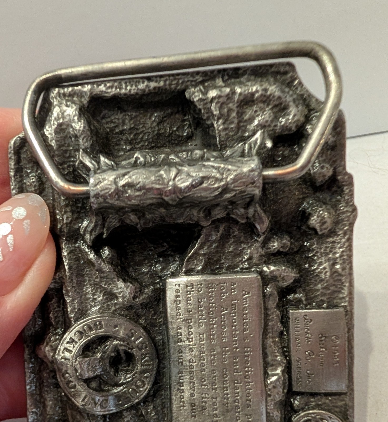 America&rsquo;s Firefighters, Ever Ready, Ever Willing Belt Buckle/Siskiyou Buckle Co.