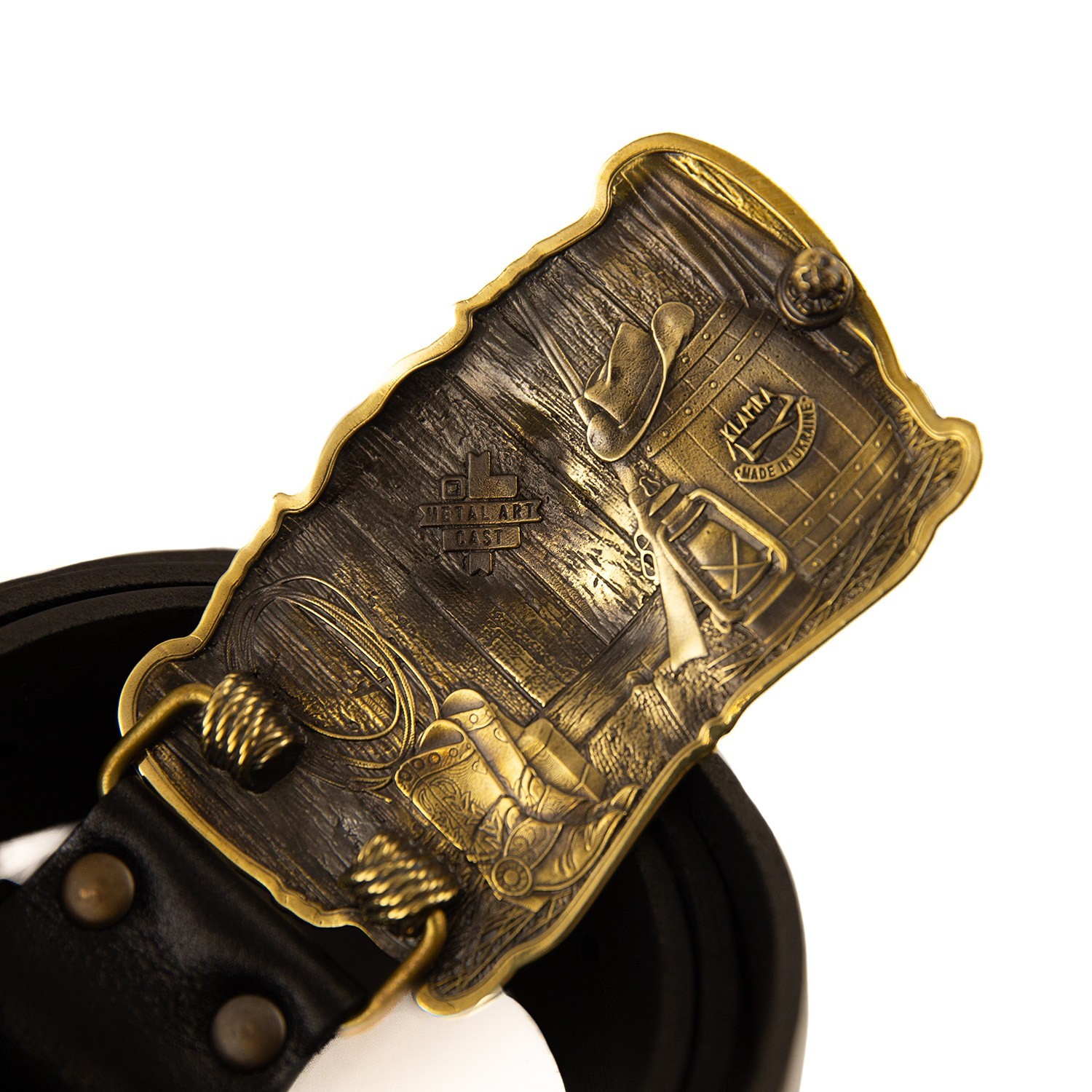 Cowboys Trophy brass buckle, Buffalo Skull, Texas Longhorn Cattle Skull, Ranch