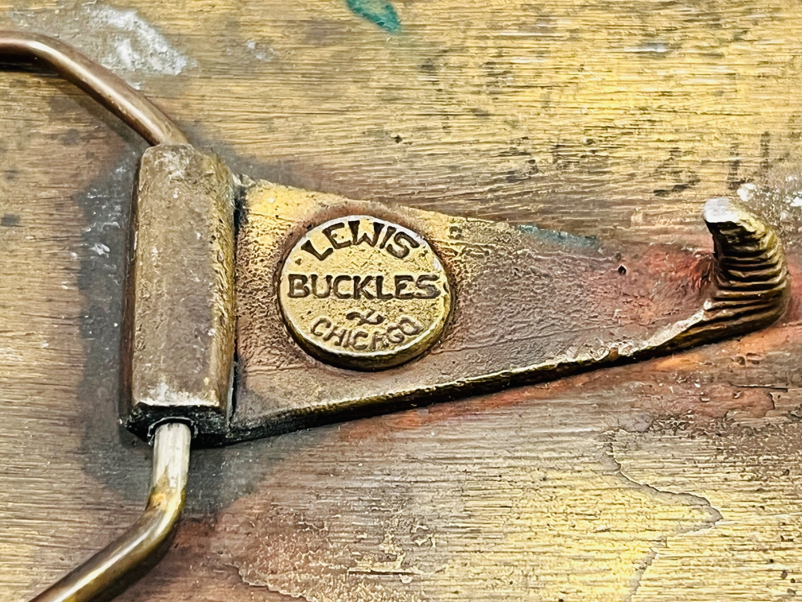 Vintage Lewis Buckles Chicago Mercedes Benz Cabriolet A Brass Belt Buckle