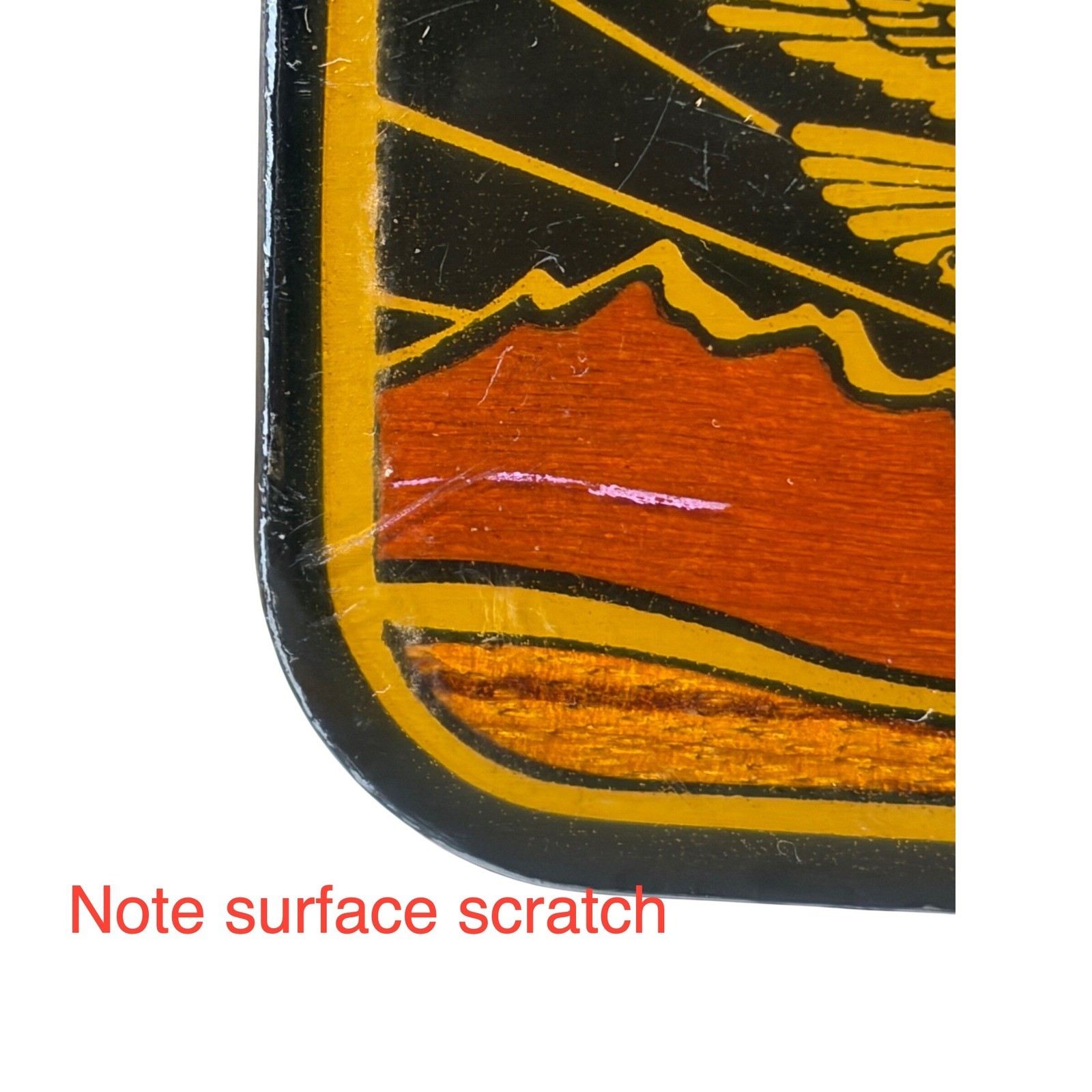 Vintage Harmon Design Colorado Eagle Belt Buckle Western Mountain Sunrise Enamel