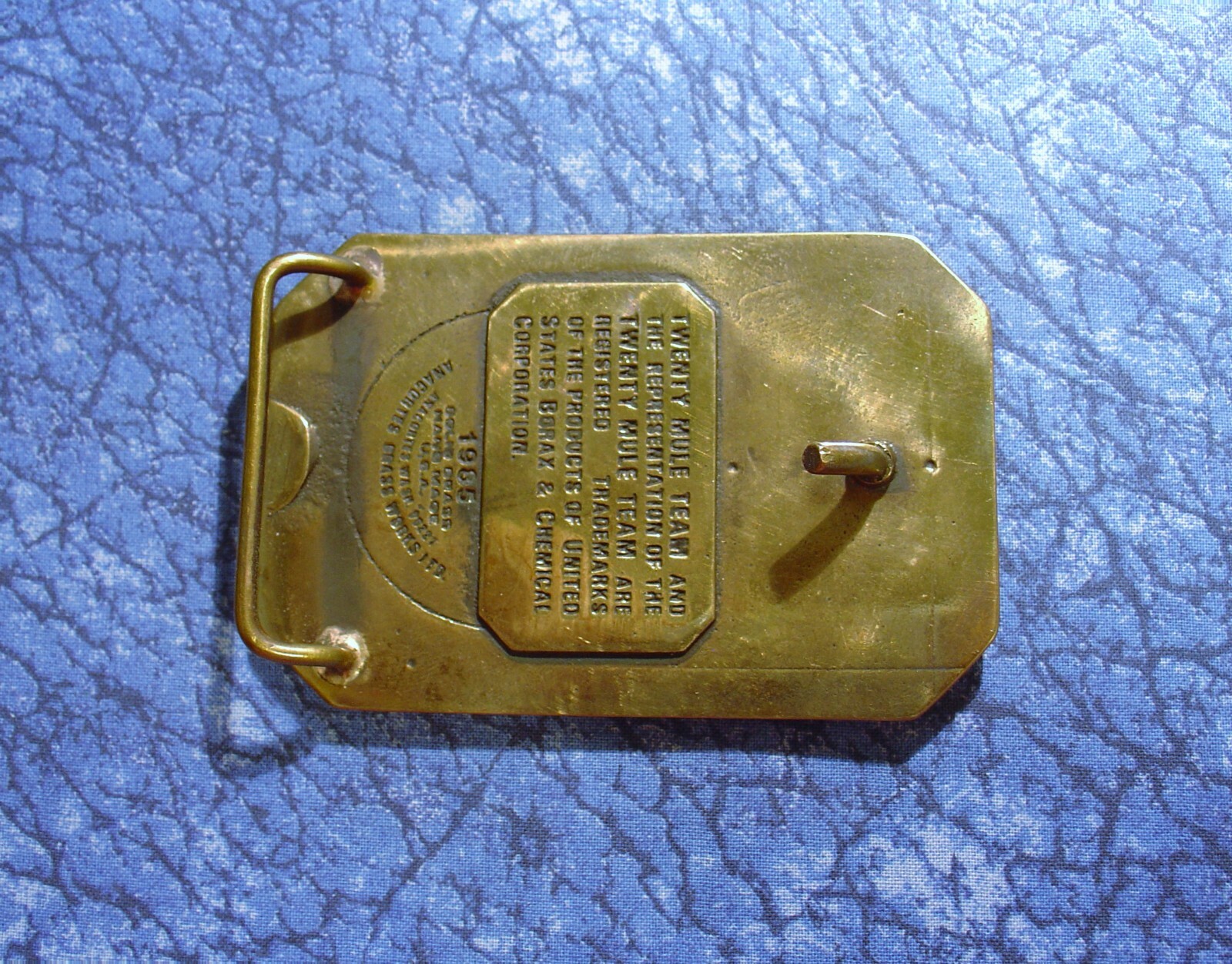 US Borax 1985 The Famous Twenty Mule Team of Death Valley Mining Belt Buckle