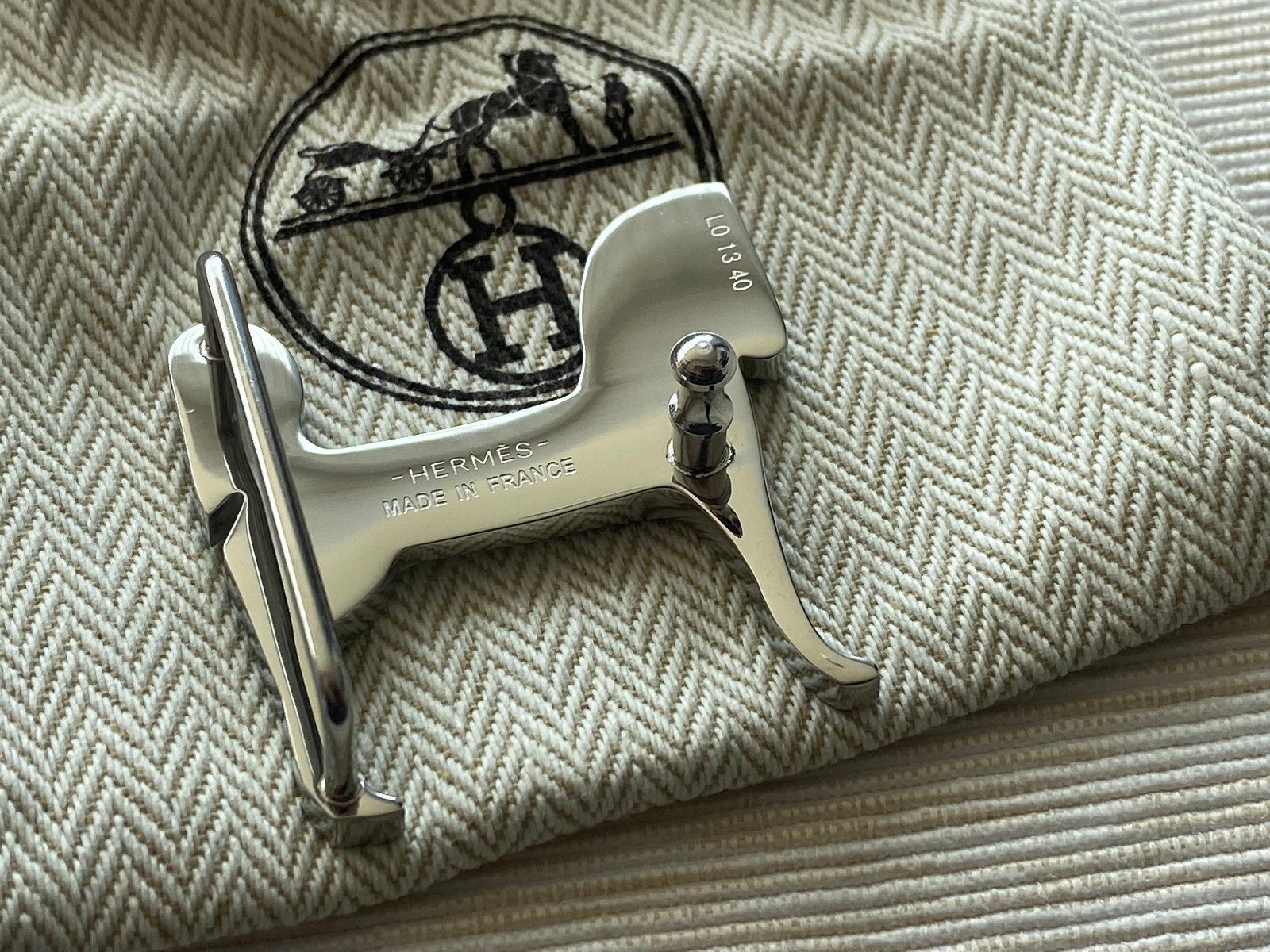 38mm H Belt Buckle Brushed Silver