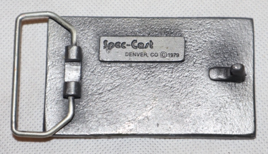 SPEC-CAST VTG BELT BUCKLE 1979 BIG BUCK DEER 3D RAISED GLOSSY DENVER COLORADO