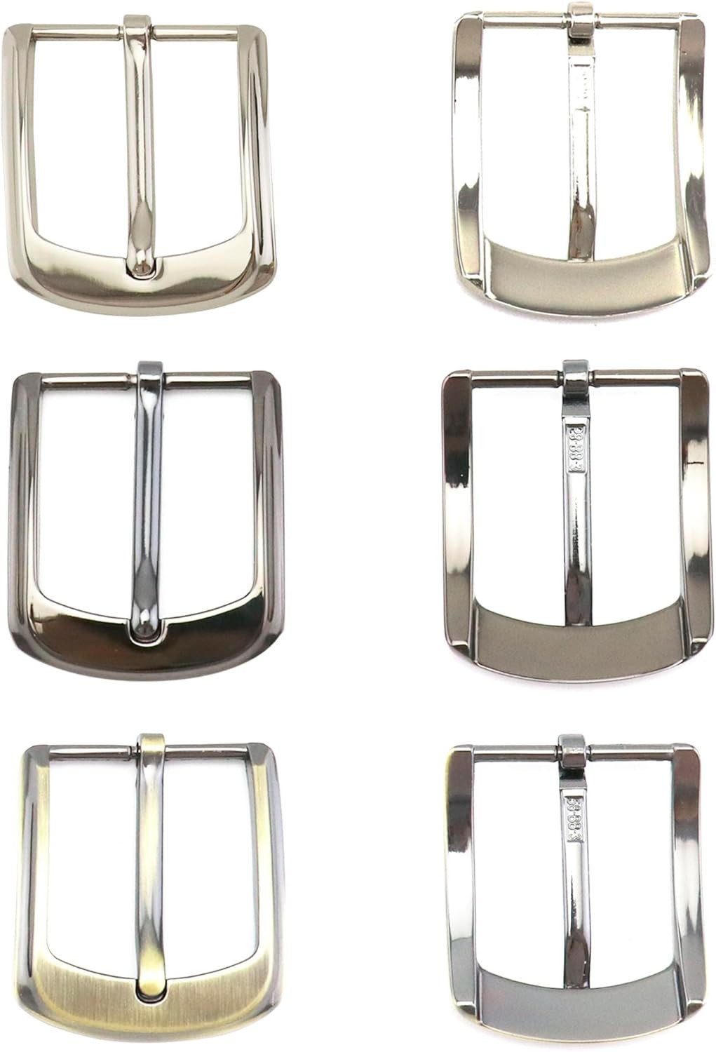 3 Hebillas de Cinturon de Metal 40mm Repuesto Clasico para Hombre y Mujer Set