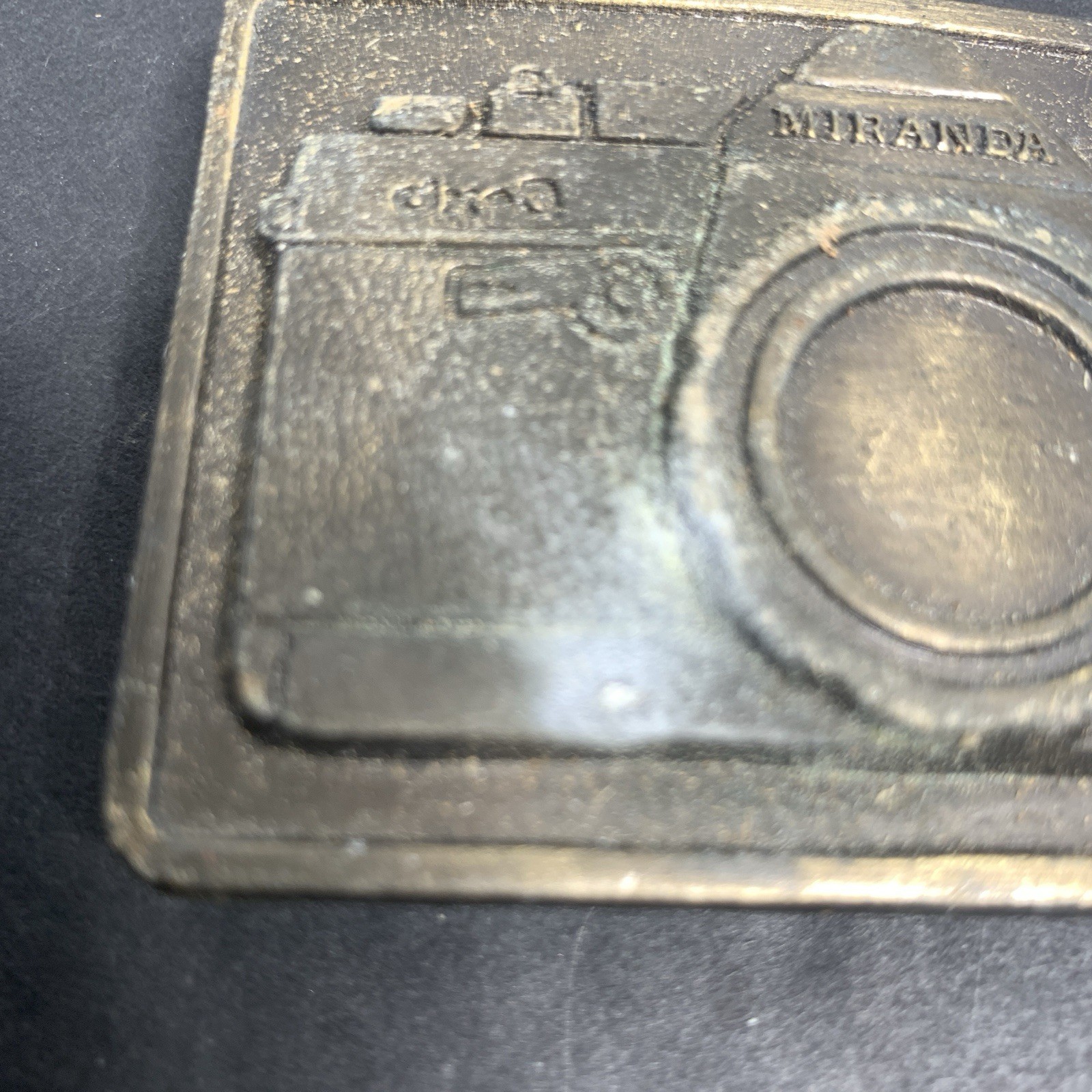 Vintage Miranda Camera Belt Buckle Genuine Original Brass
