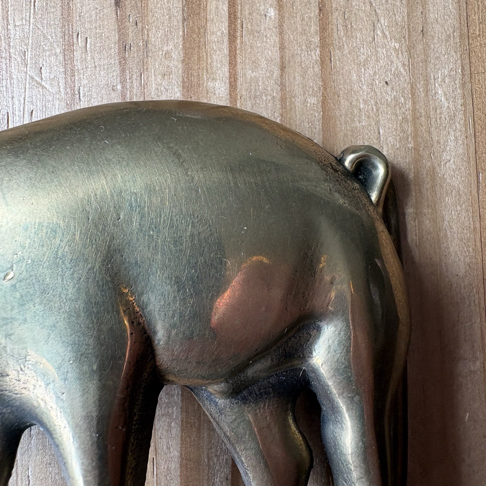 Vintage 1978 Baron Buckle Solid Brass Pig Belt Buckle Figural Hog Farming Swine