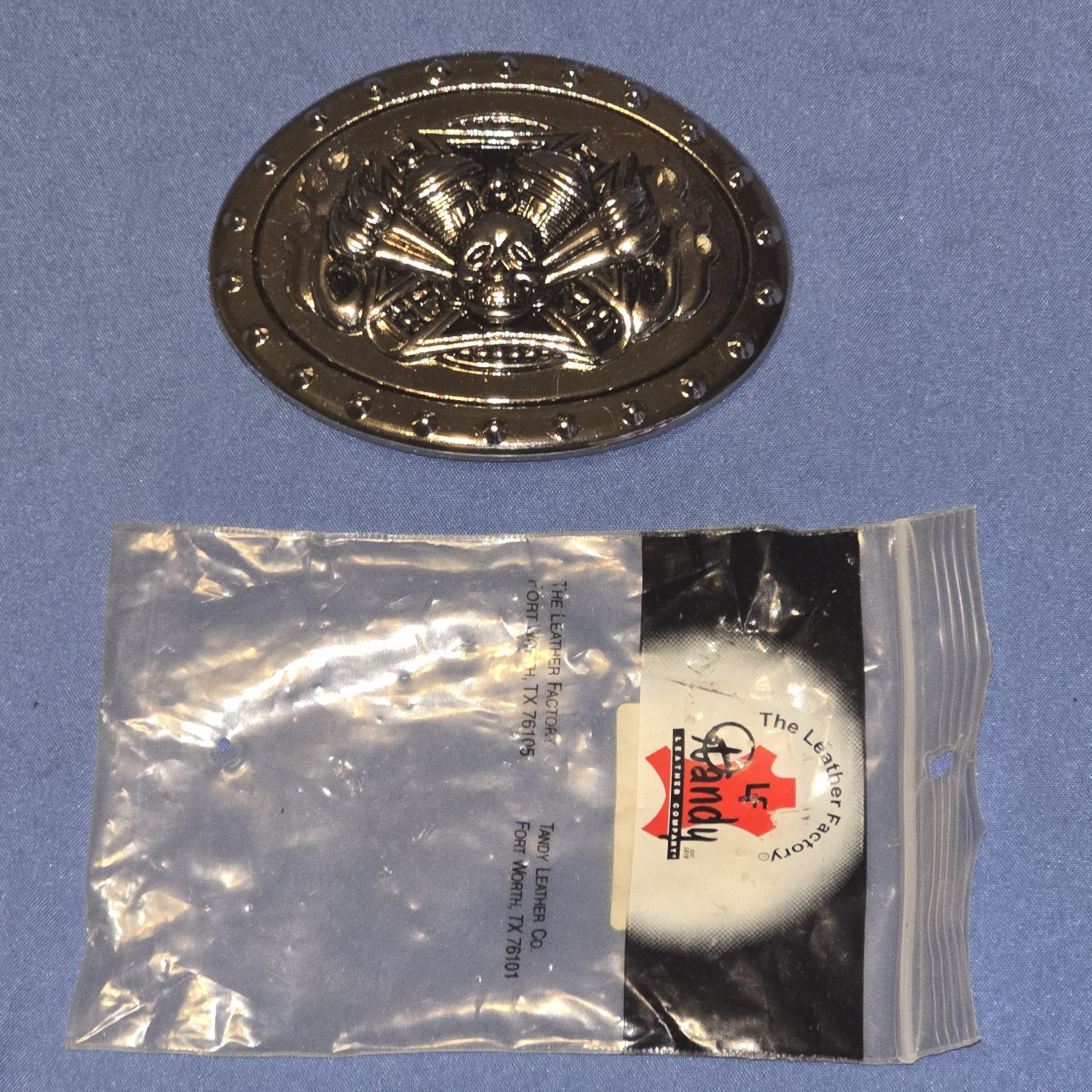 Skull And Cross Trophy Belt Buckle, As New Condition