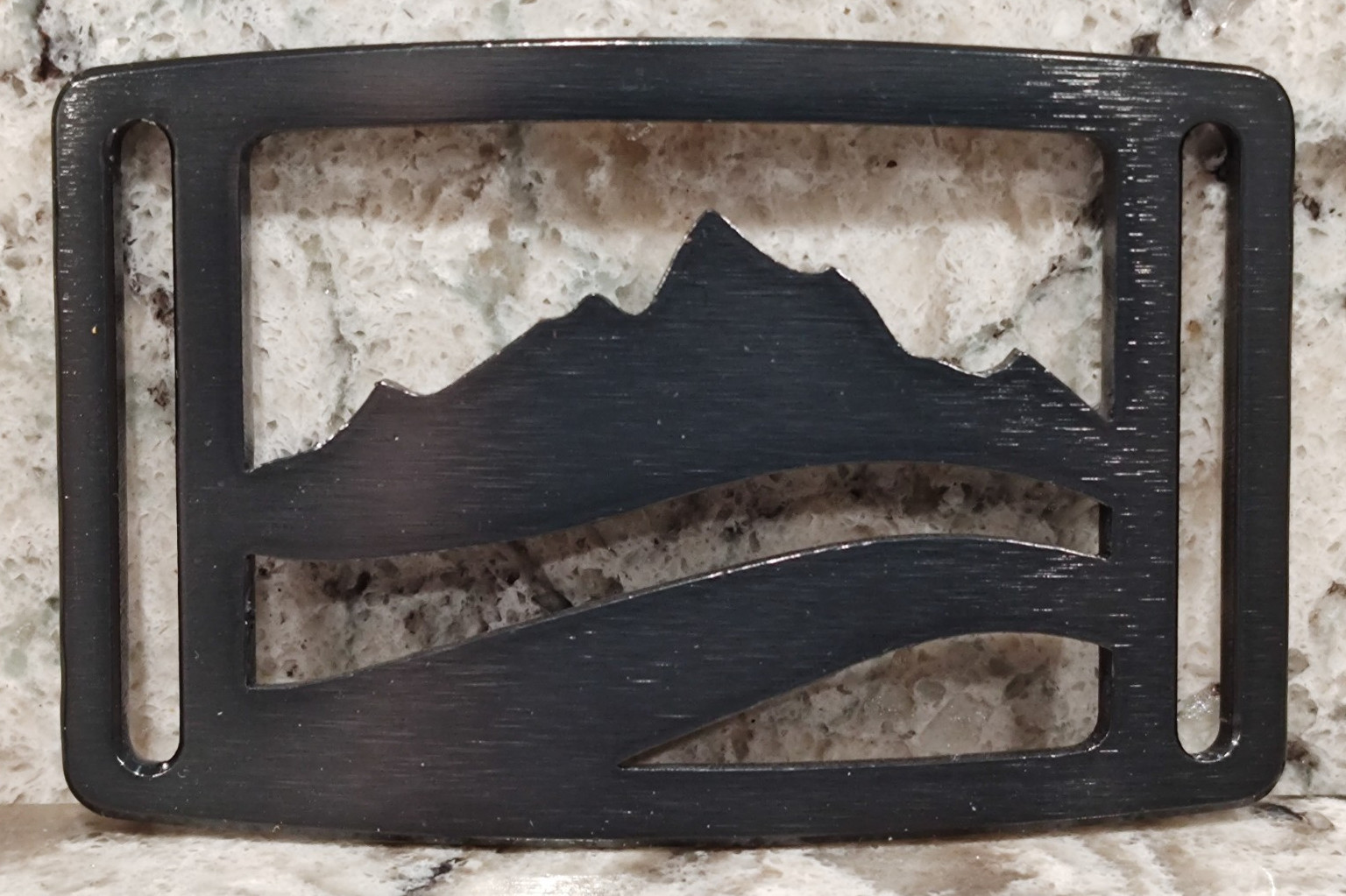 GRIP6 BELT BUCKLE – NATURALIST WASATCH – BLACK – 1.5 INCH WIDE