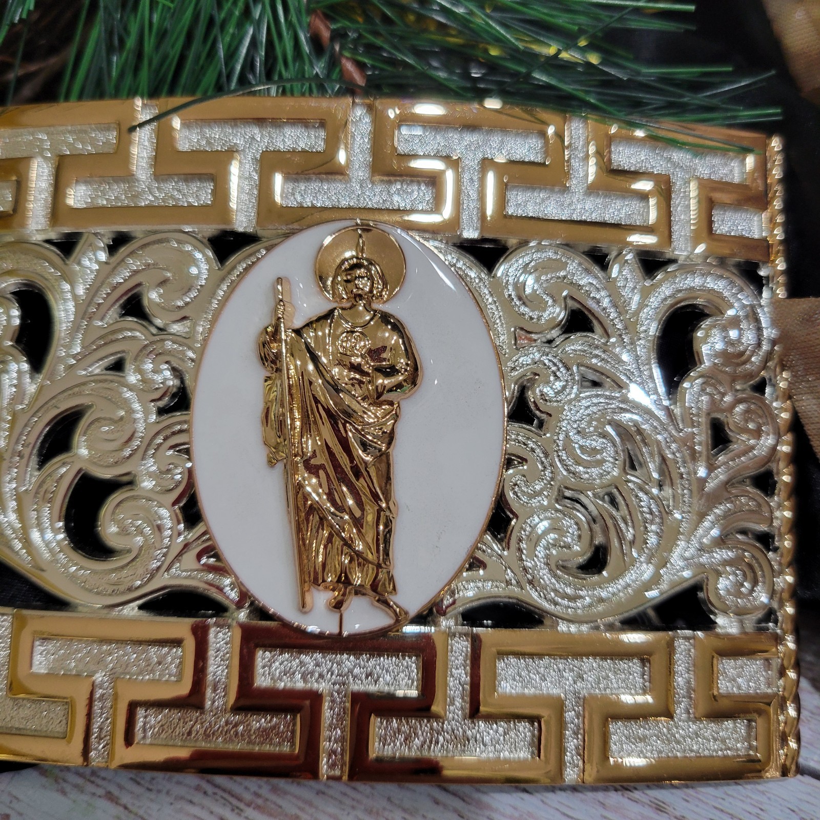 Saint jude San Judas Western belt Buckle Rose Gold Silver Heavy Zinc Alloy