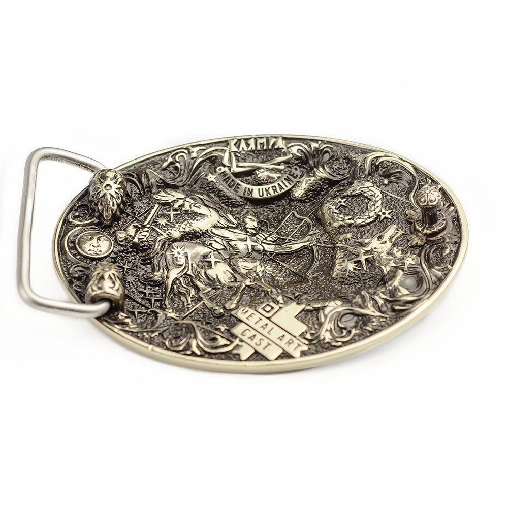 Aries german silver belt buckle, Aries ram Horoscope Astrological Zodiac Sign