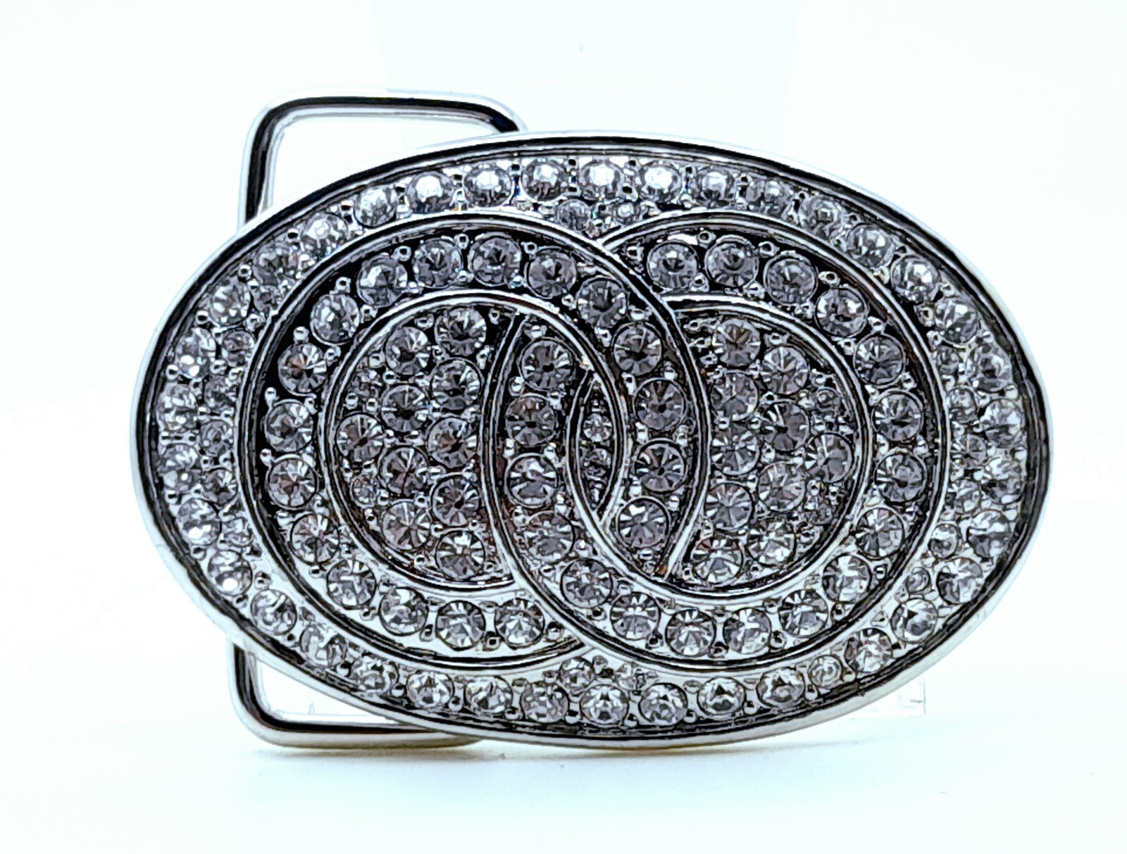 Fashion Men Women western classic Belt Buckle Silver Metal crystal rhinestones 8