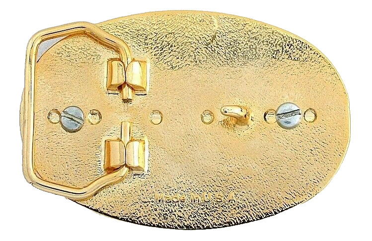 Antique Gold 1943 Liberty Walking Half Dollar Southwest Belt Buckle PBB130/6924