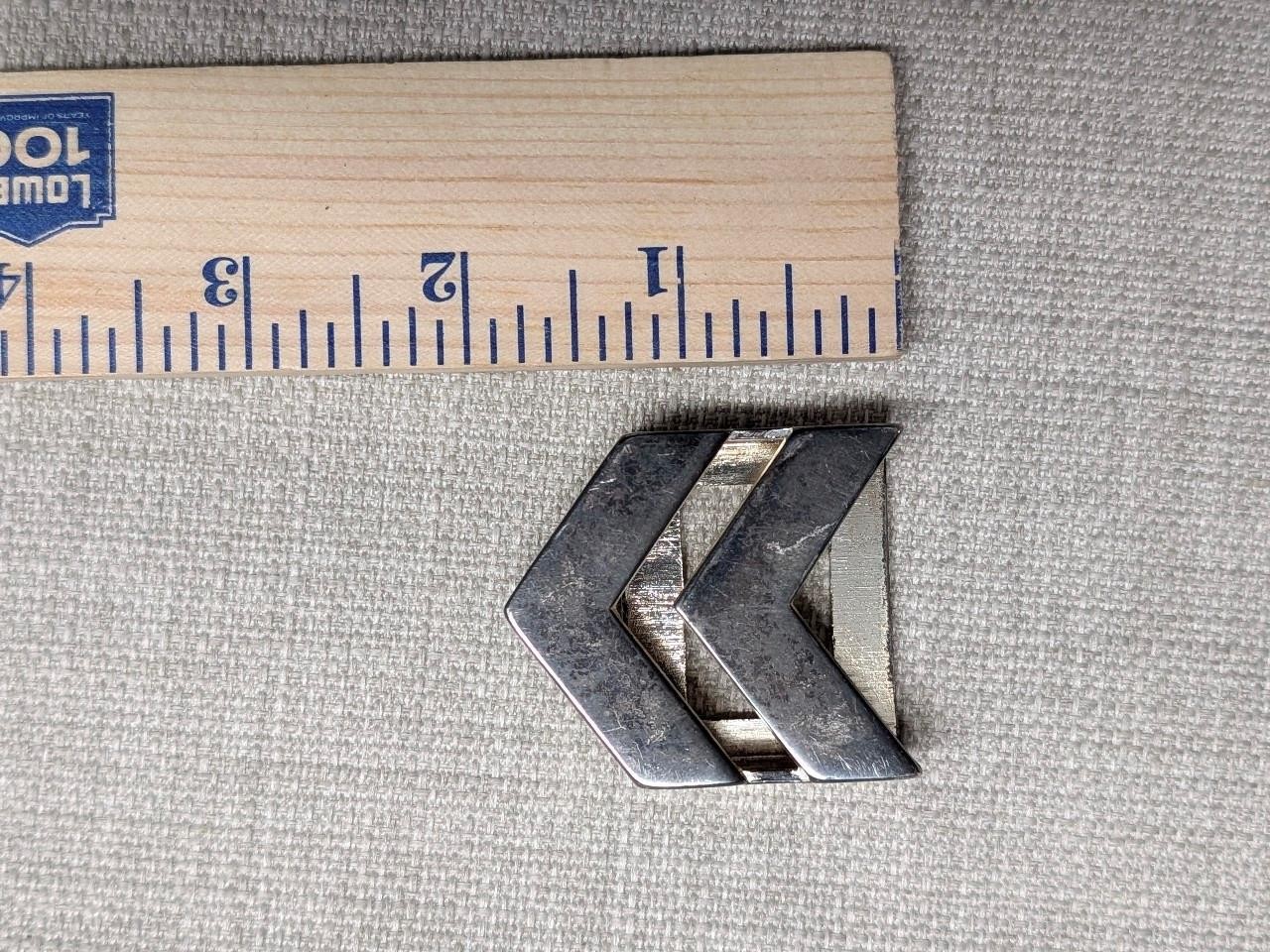 vintage 2PC belt buckle set ARROWHEAD cowboy WESTERN native american indian