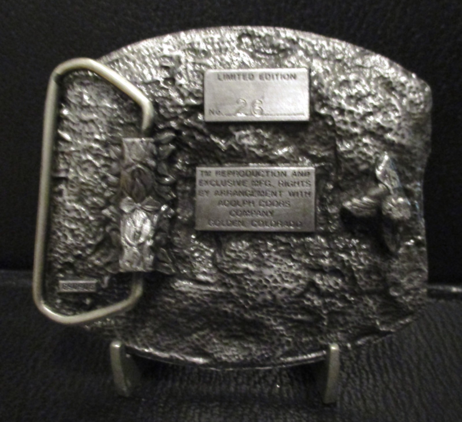 Coors Beer National Western Stock Show Belt Buckle 1990 Draft Horse Pull Show LE