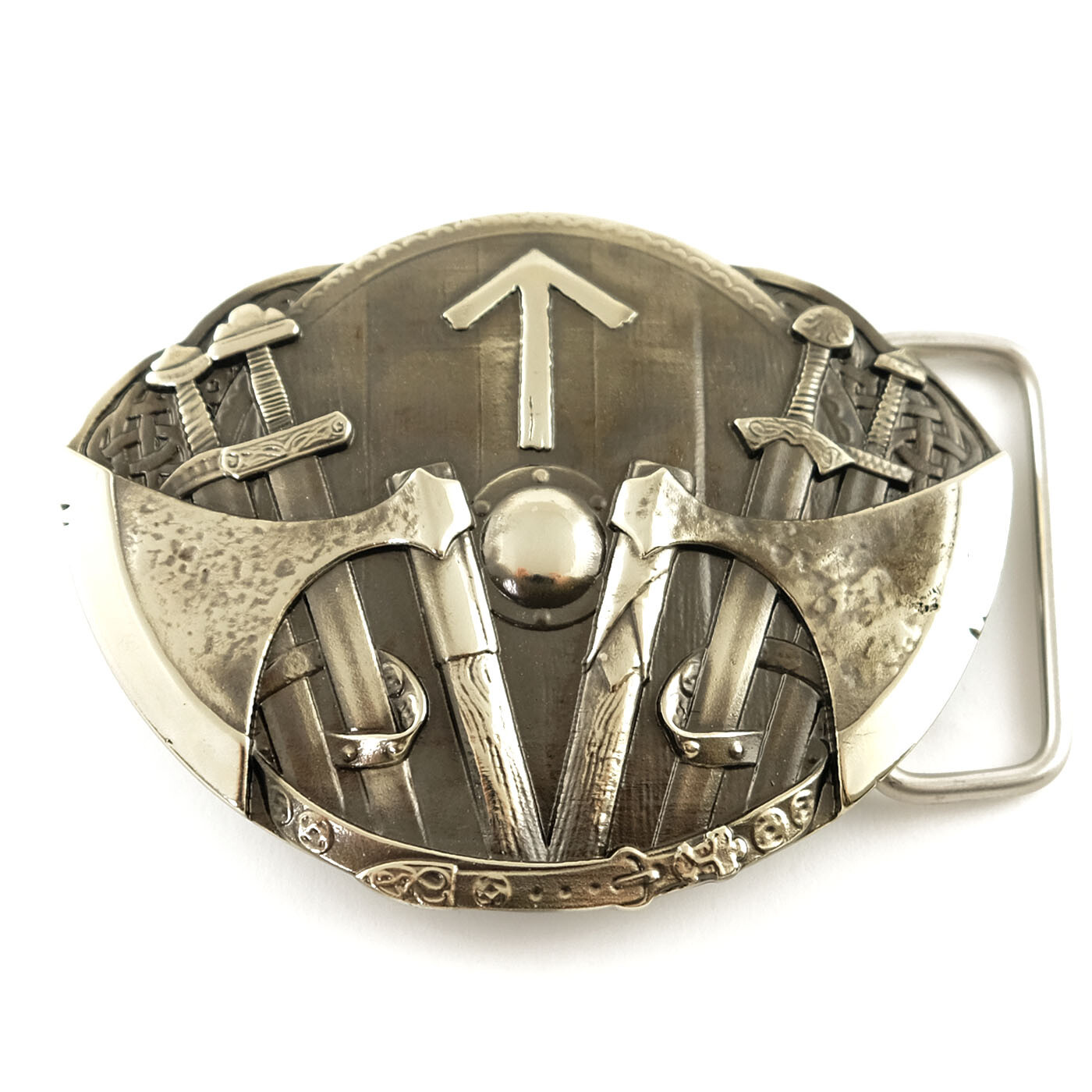 Tiwaz german silver belt buckle Old Norse Scandinavian Celtic Viking Pagan runic
