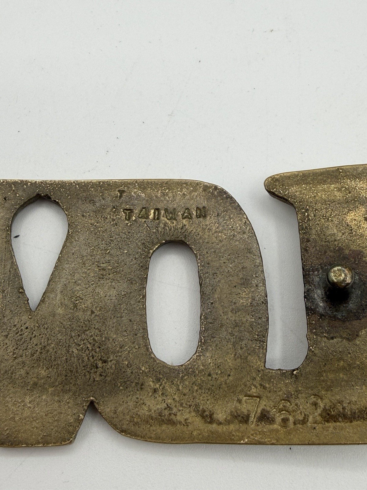 Vintage Solid Brass LOVE Belt Buckle