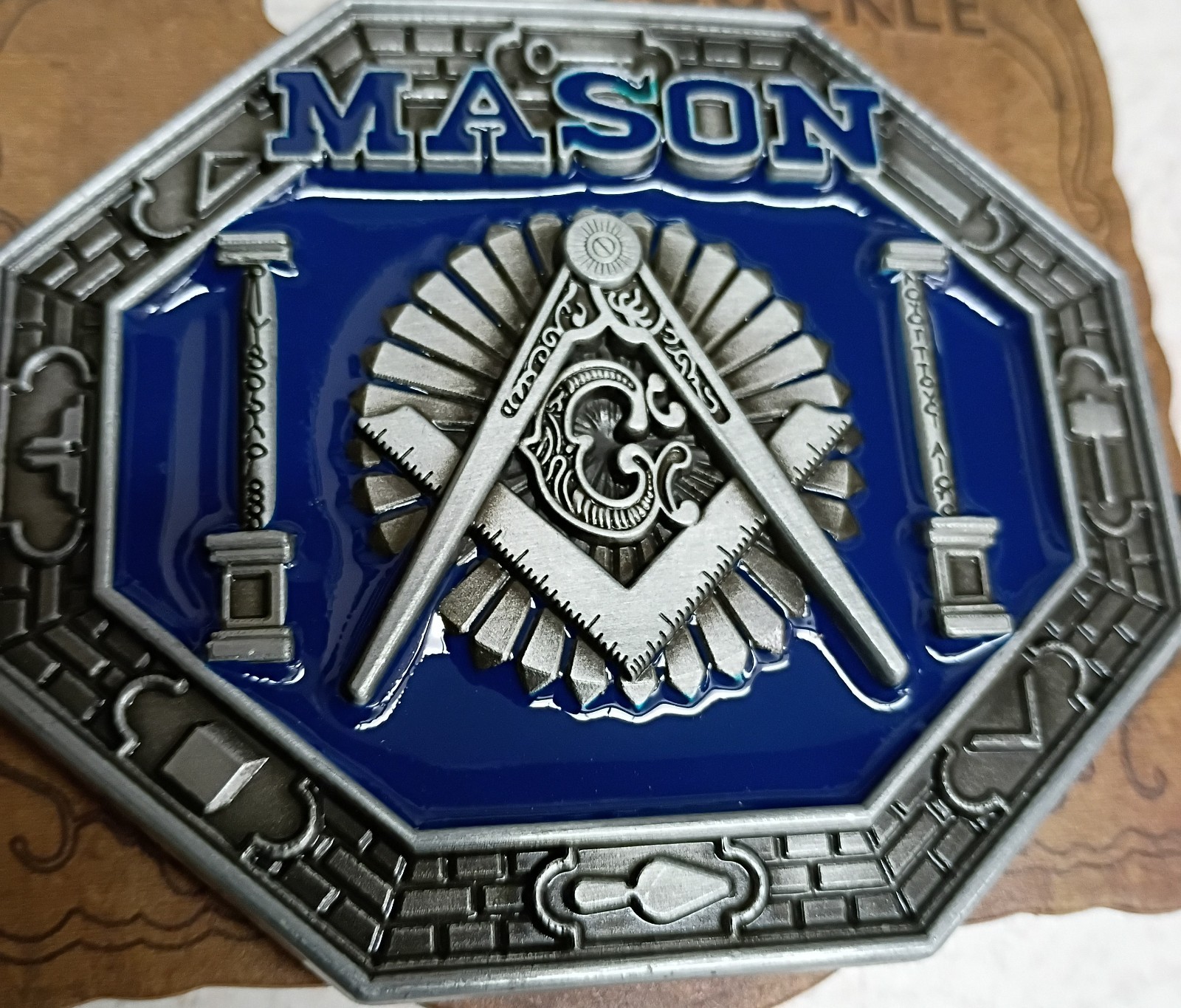 Masonic, Mason, Blue Lodge, Fraternal metal belt Buckle, New! #9