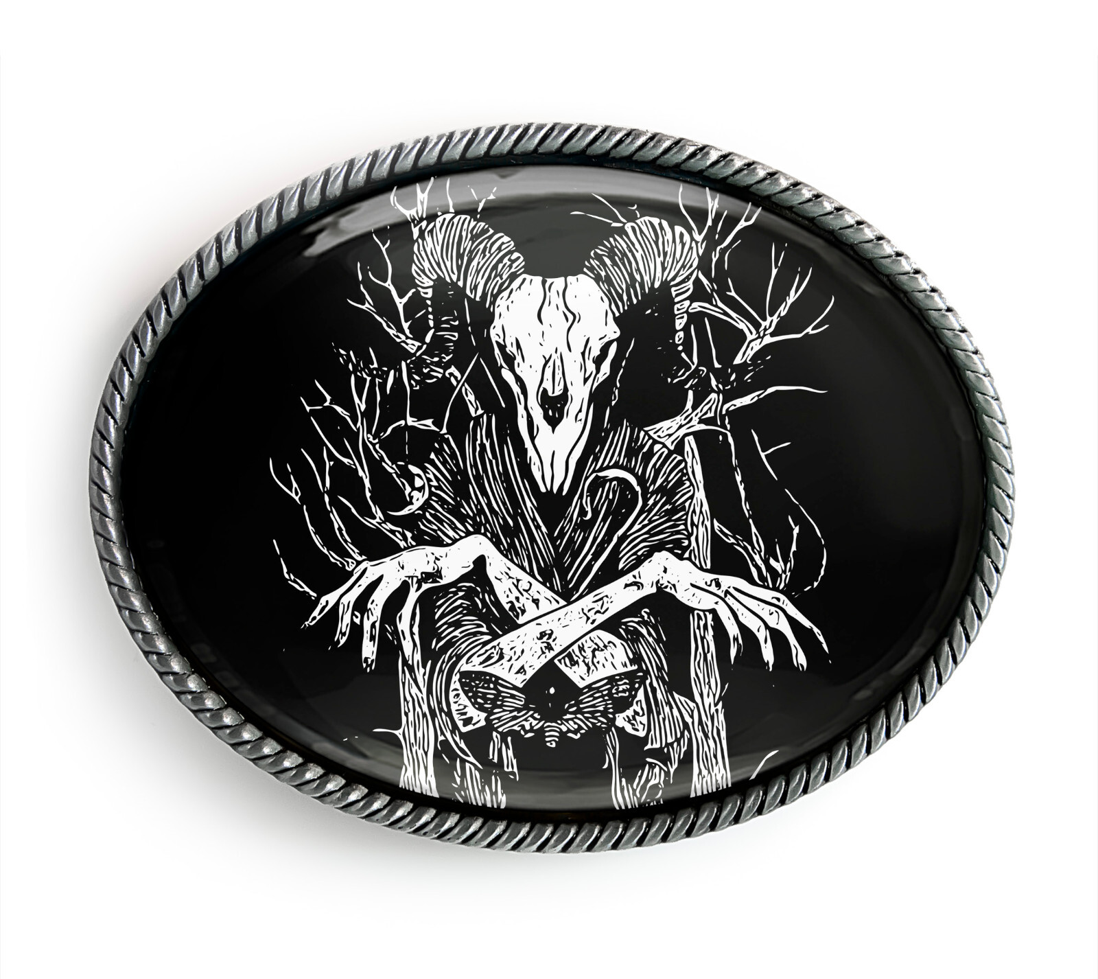 Baphomet Belt Buckle – Satanic Occult Witchcraft Art Belt Buckle – 17