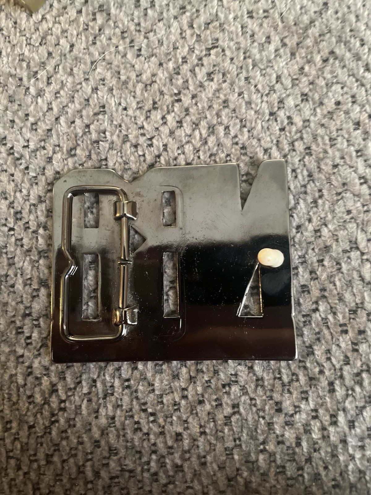 Vintage NRA Active Member Silver Metal Logo Belt Buckle Clip Style
