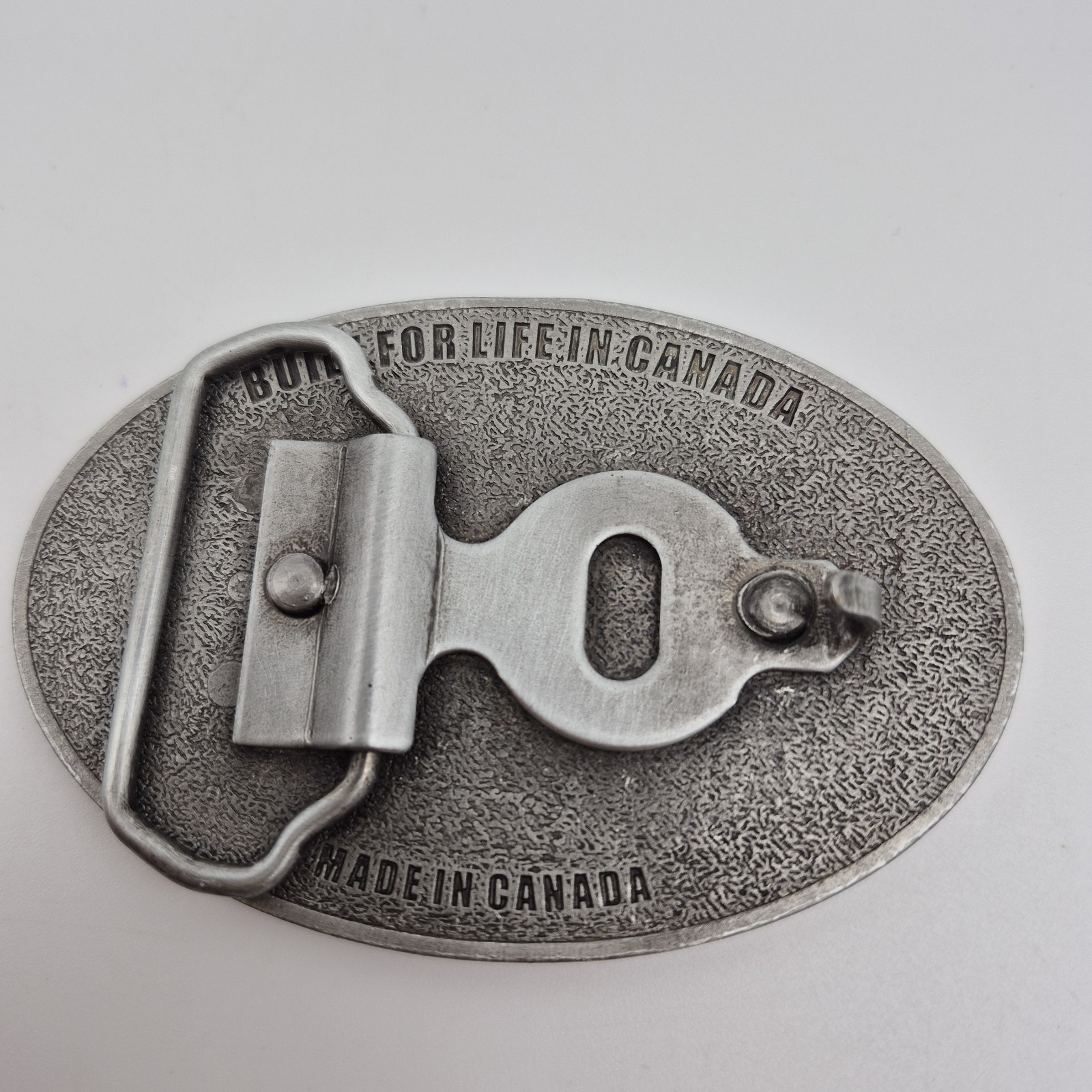 Vintage Belt Buckle BUILT FORD TOUGH Canada and Keychain