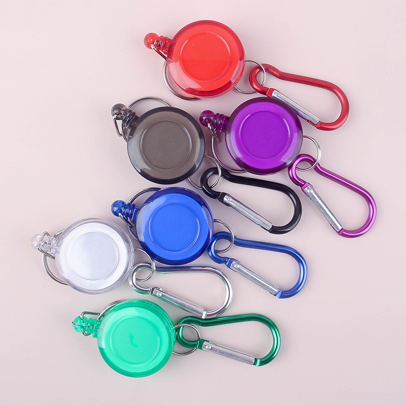 10Pcs Fishing Zinger Retractable Key Chain Carabiner Extender Tether Tackle Tool