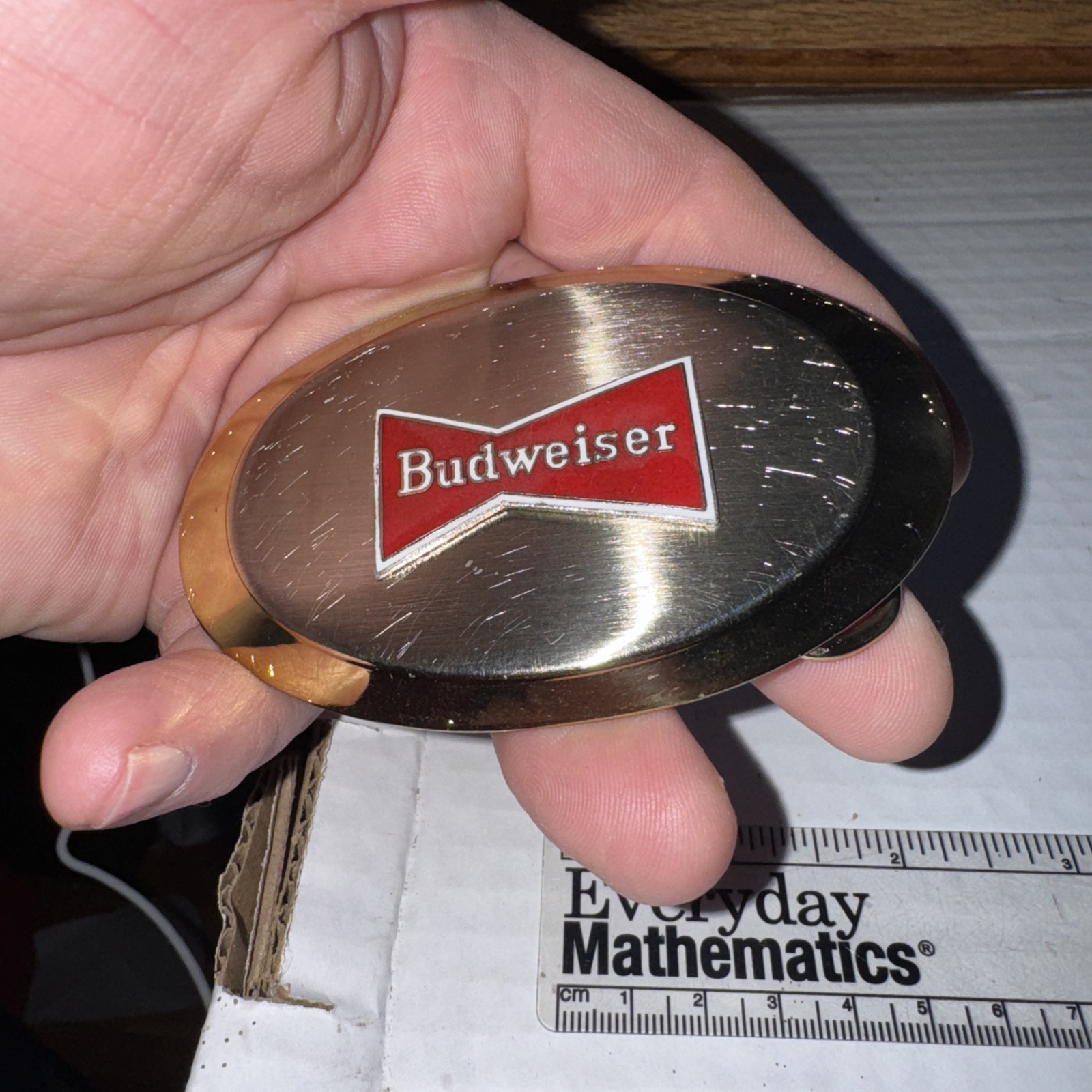 Budweiser Beer Gold Belt Buckle Vintage Rare Fast Free Shipping
