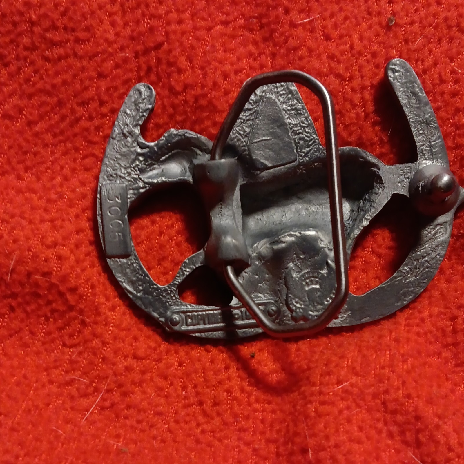 Men&rsquo;s Metal Western Horse & Horseshoe Belt Buckle Antique Finish Gray Fits 1.5in
