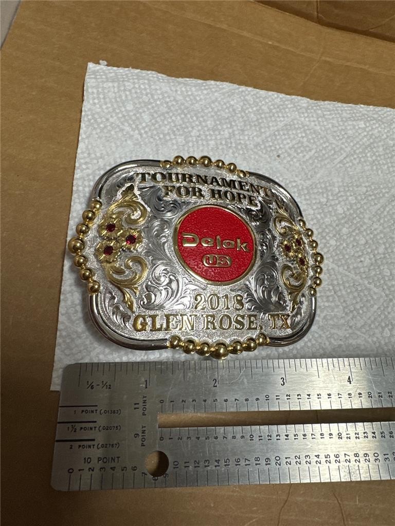 Montana Silversmith&rsquo;s Tournament For Hope Belt Buckle 2018 Glen Rose, Texas