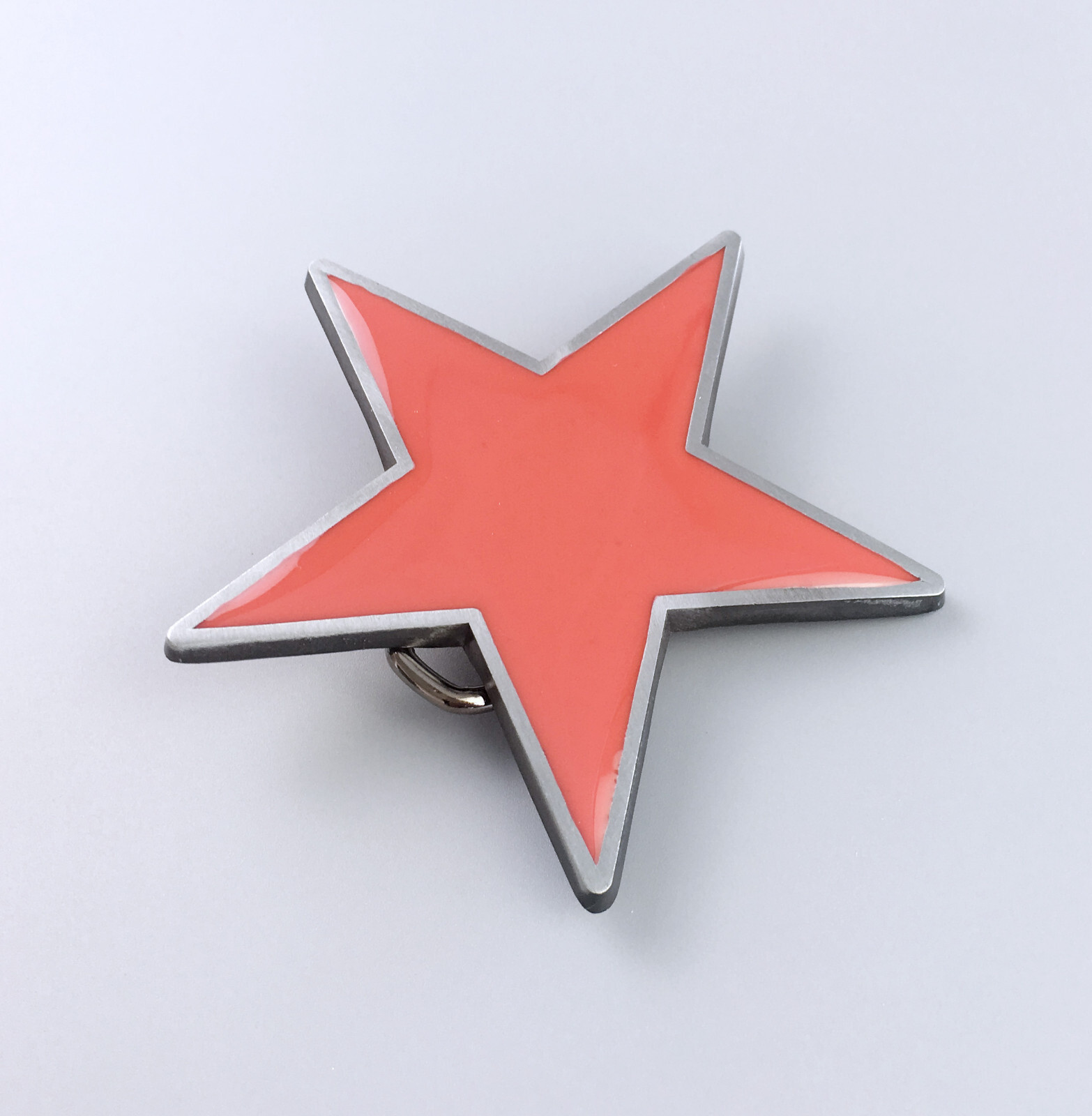 Vintage Style Red Enamel Star Belt Buckle Boucle de ceinture Stock in the US