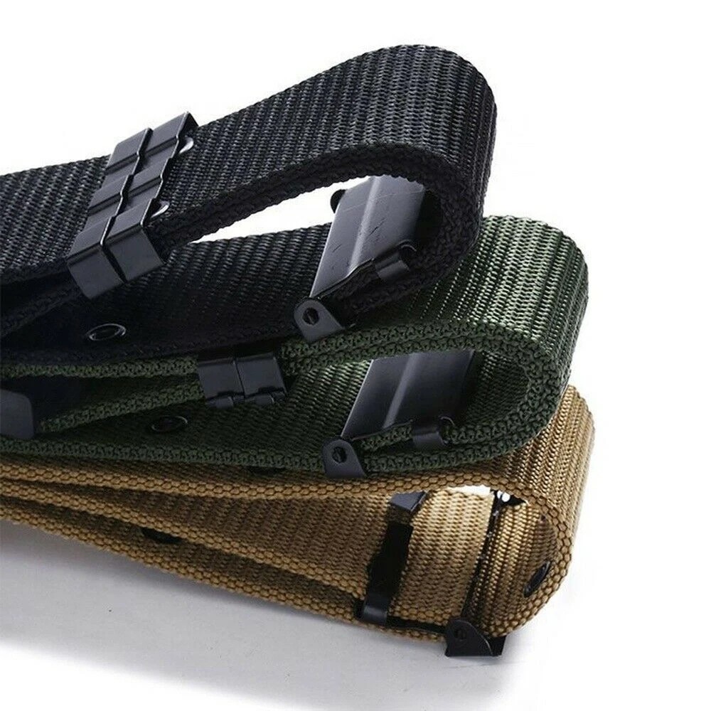 MEN Casual Military Tactical Army Adjustable Quick Release Belts Pants Waistband