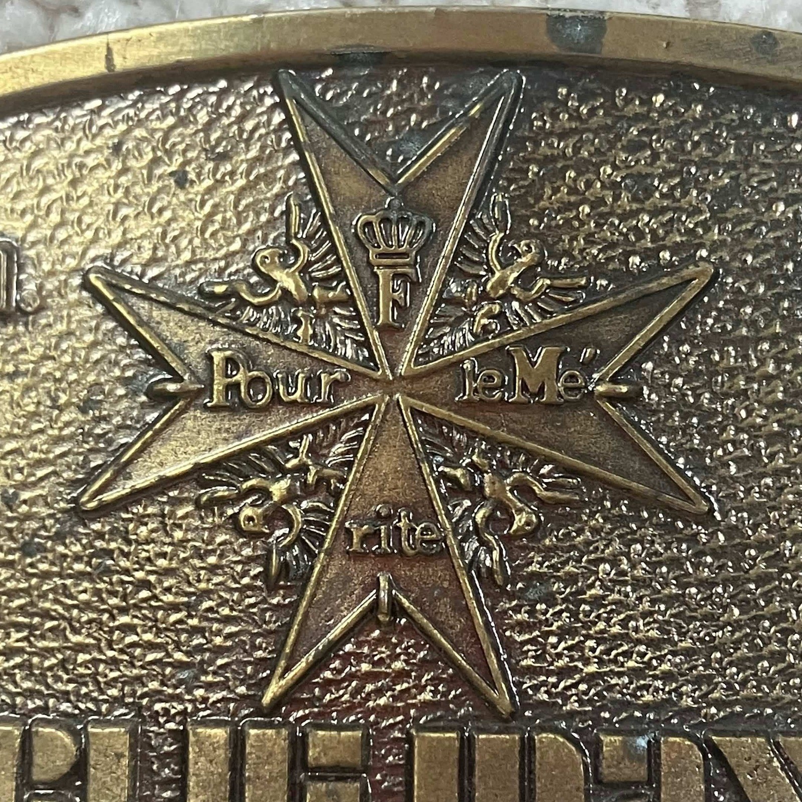 Vintage NAPA Blue Max Belt Buckle Limited Edition Mac&rsquo;s Pour le Merite Brass