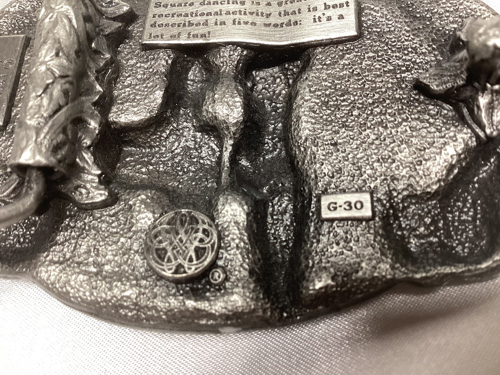 Siskiyou Belt Buckle Pewter Square Dancing Signed And Numbered