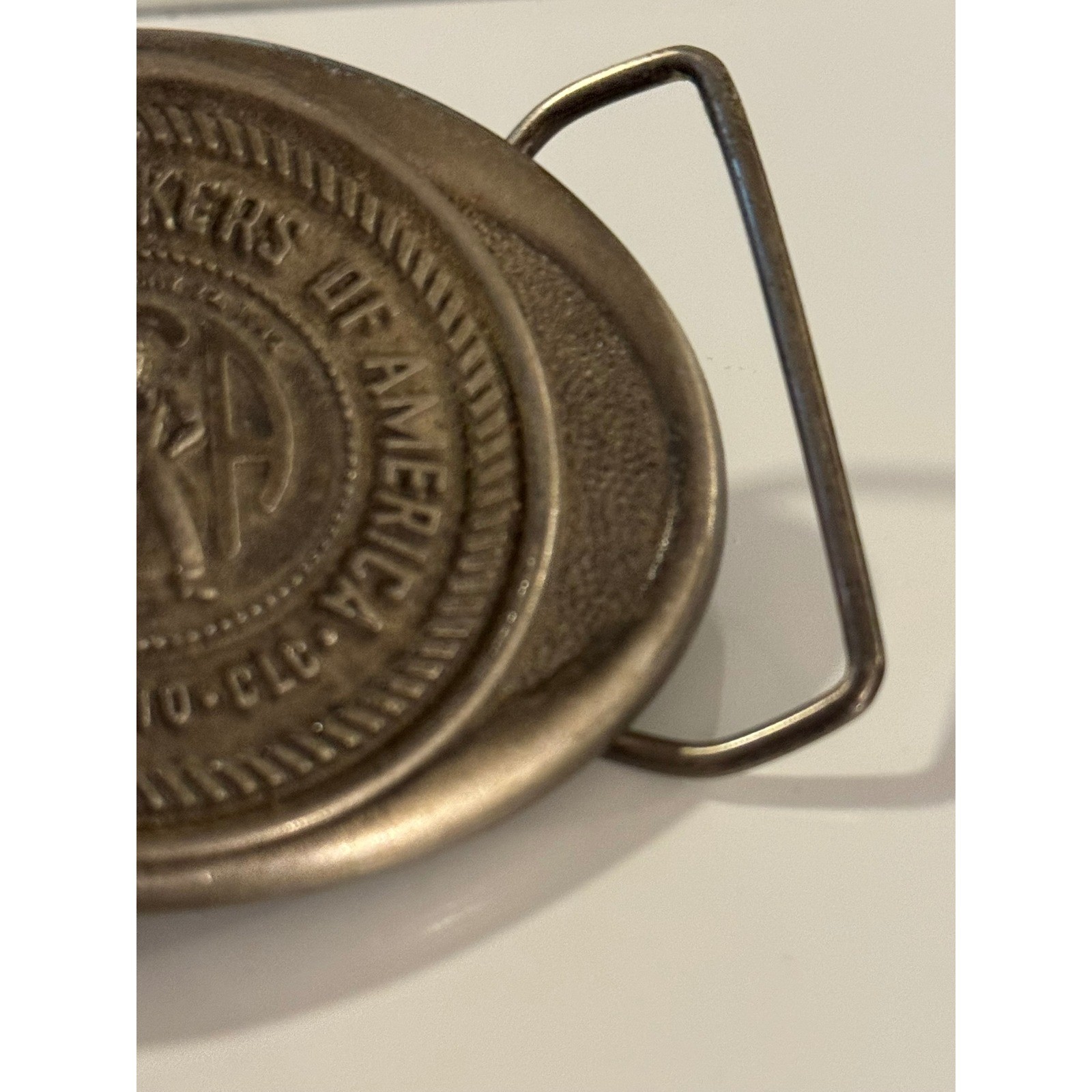 Vintage United Steelworkers of America Belt Buckle Kolbaco District 37 USA Metal