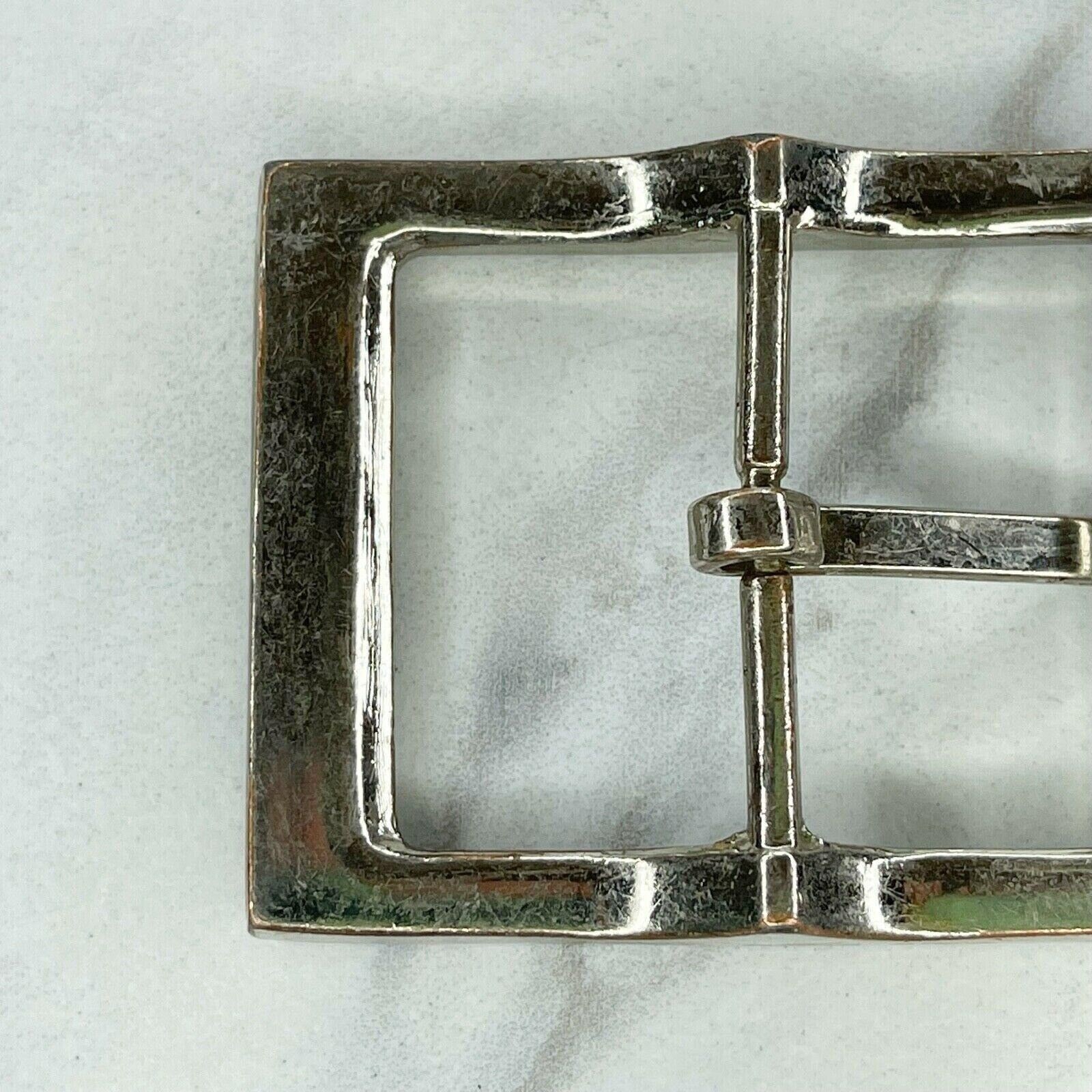Silver Tone Simple Basic Roller Belt Buckle