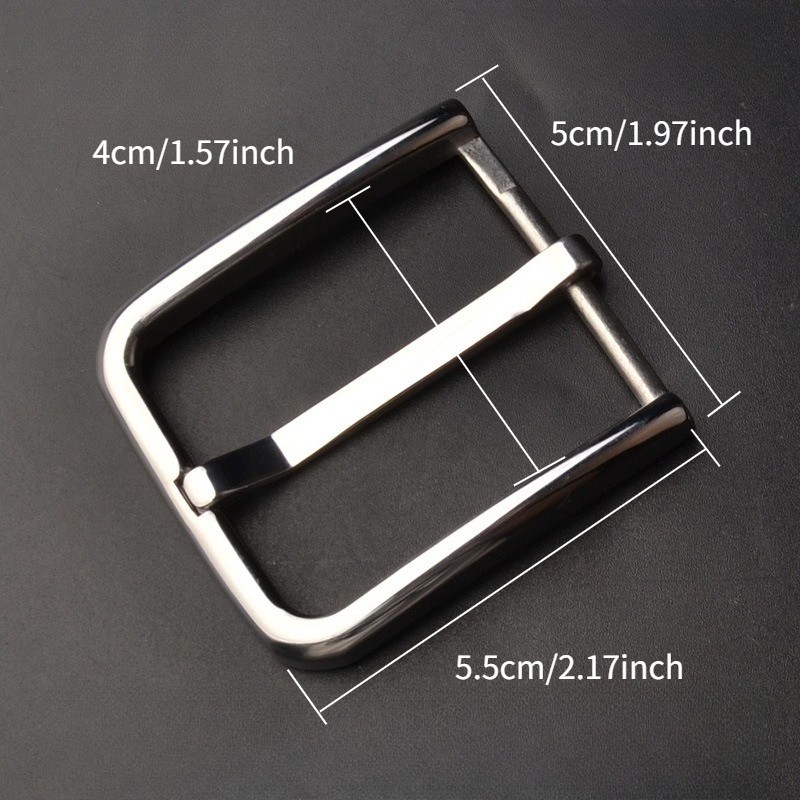 Replacement Stainless Steel Single Prong Belt Buckle Fits 1.3/1.5 Inch Belt