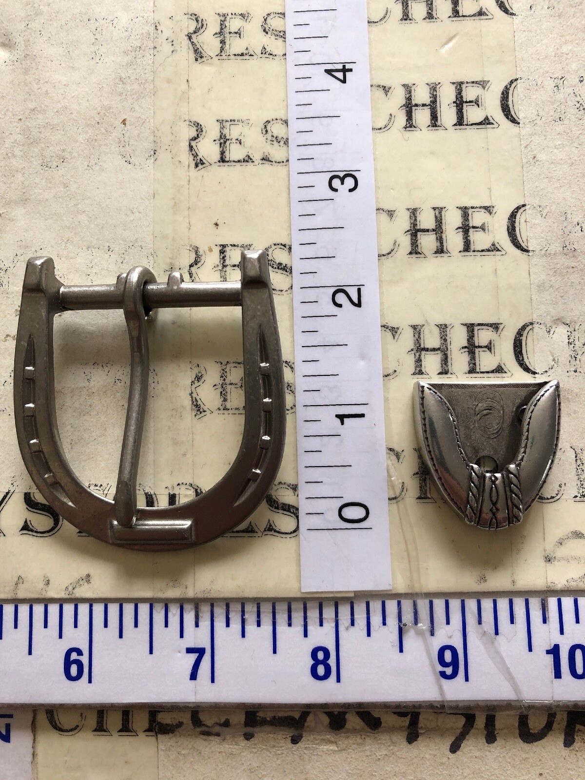 Vintage Western /CASUAL/DRESS Metal Belt Buckle AND END TIP MADE IN USA NEW