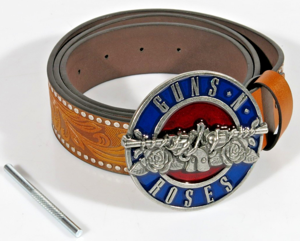 PRL) WESTERN COWBOY BUCKLE GUNS N ROSES BELT BUCKLE BUCKLE BELT