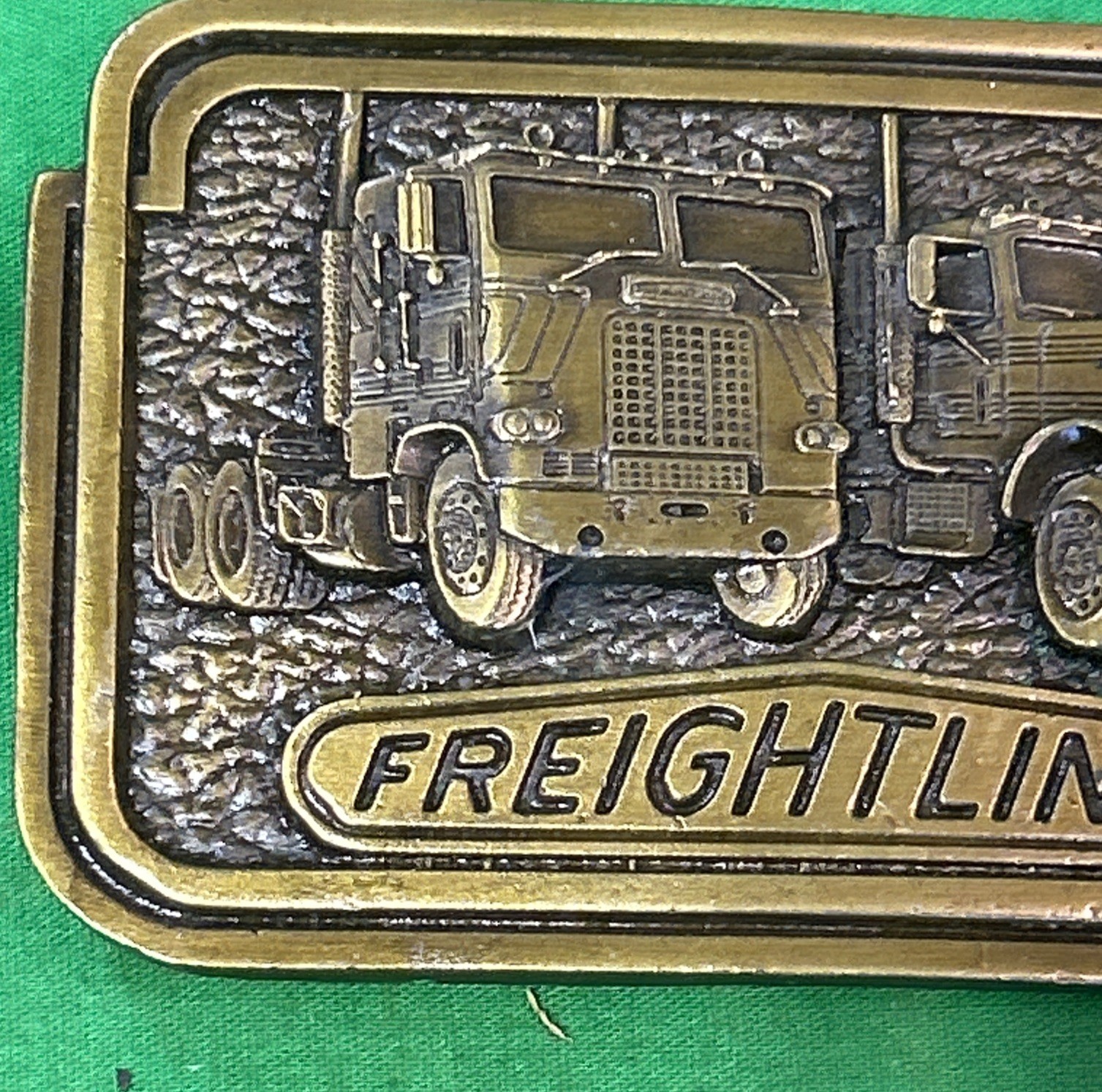 Vintage 1980 Freightliner Semi Truck Belt Buckle Tonkin Inc Metal M 41