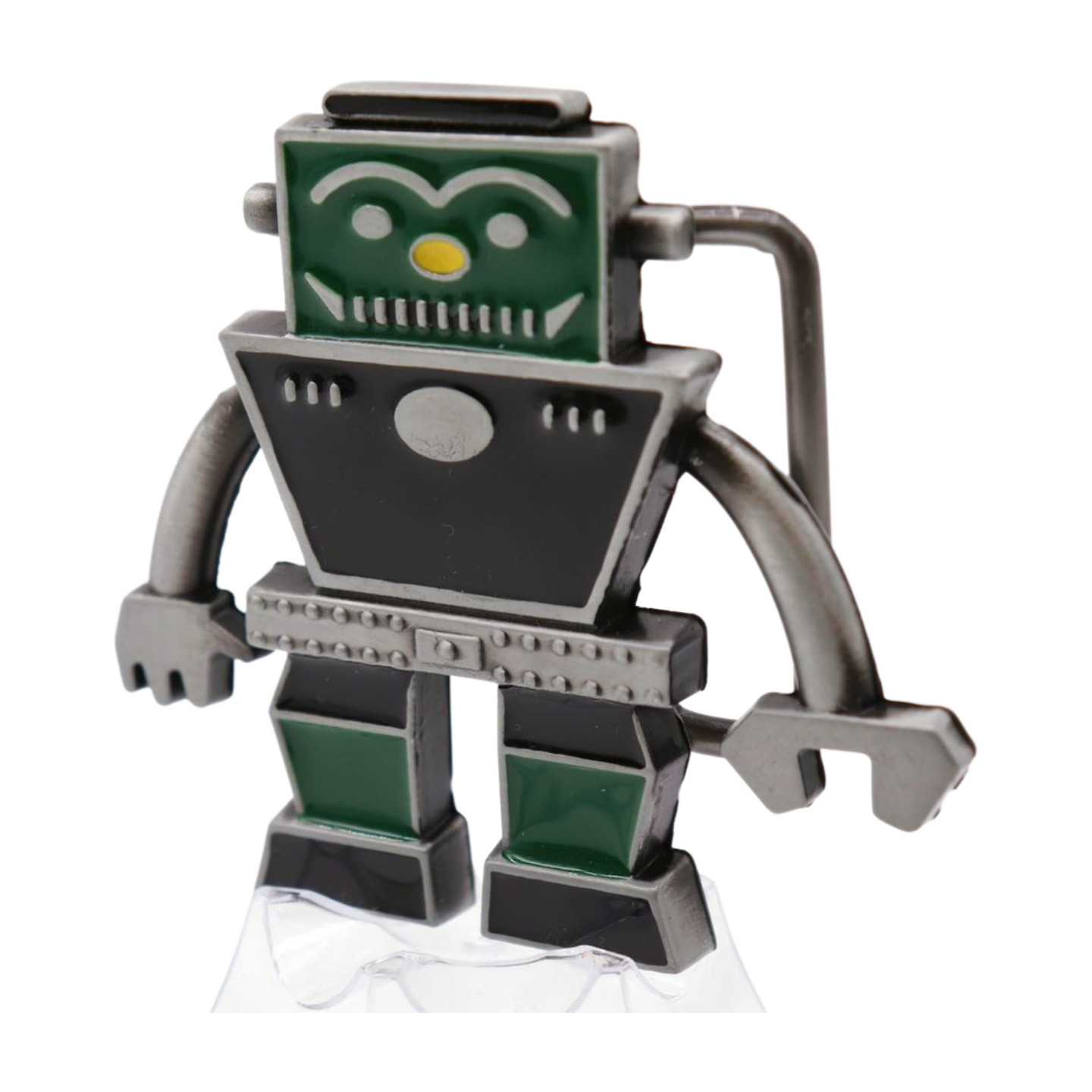 Men Women Silver Metal Fashion Belt Buckle Robot Animation Modern Future Style