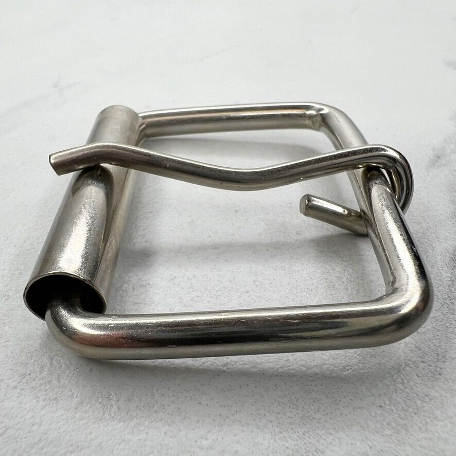 Silver Tone Simple Basic Roller Belt Buckle