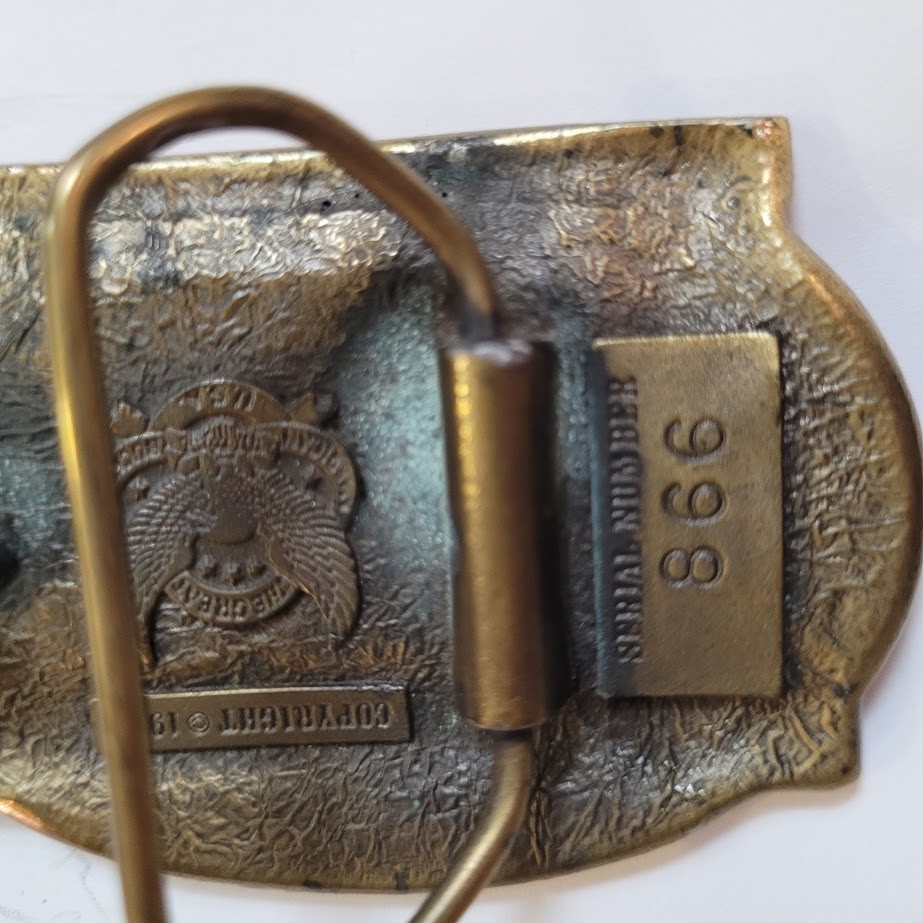 VTG Mason Tradesman Brass Belt Buckle 82 The Great American Buckle Co USA