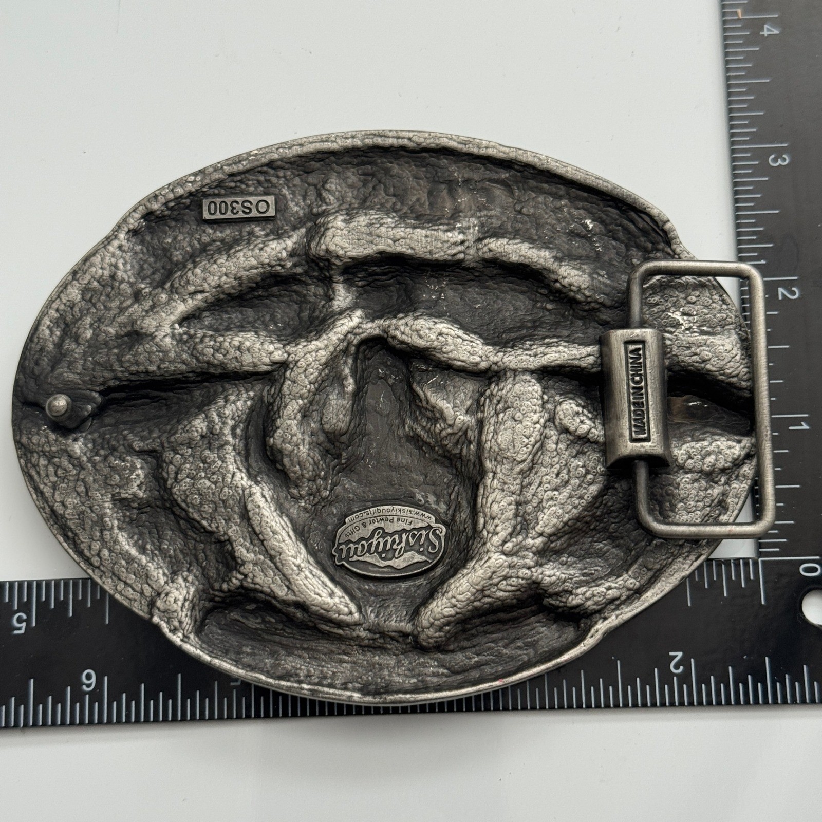 Siskiyou Hell on Wheels Skull Bandana Sunglasses Pewter Belt Buckle OS300