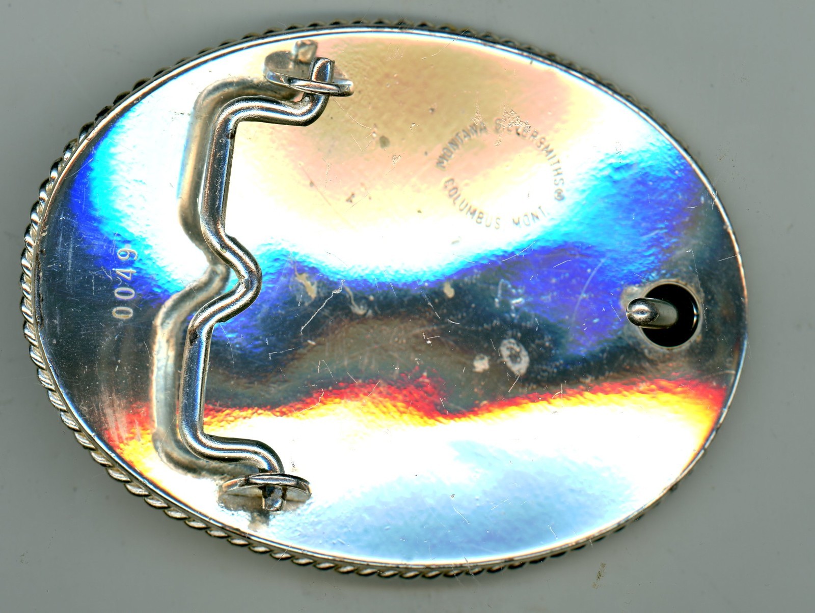Vintage Montana Silversmiths Flying Eagle Belt Buckle Silver Plate Gold Tone